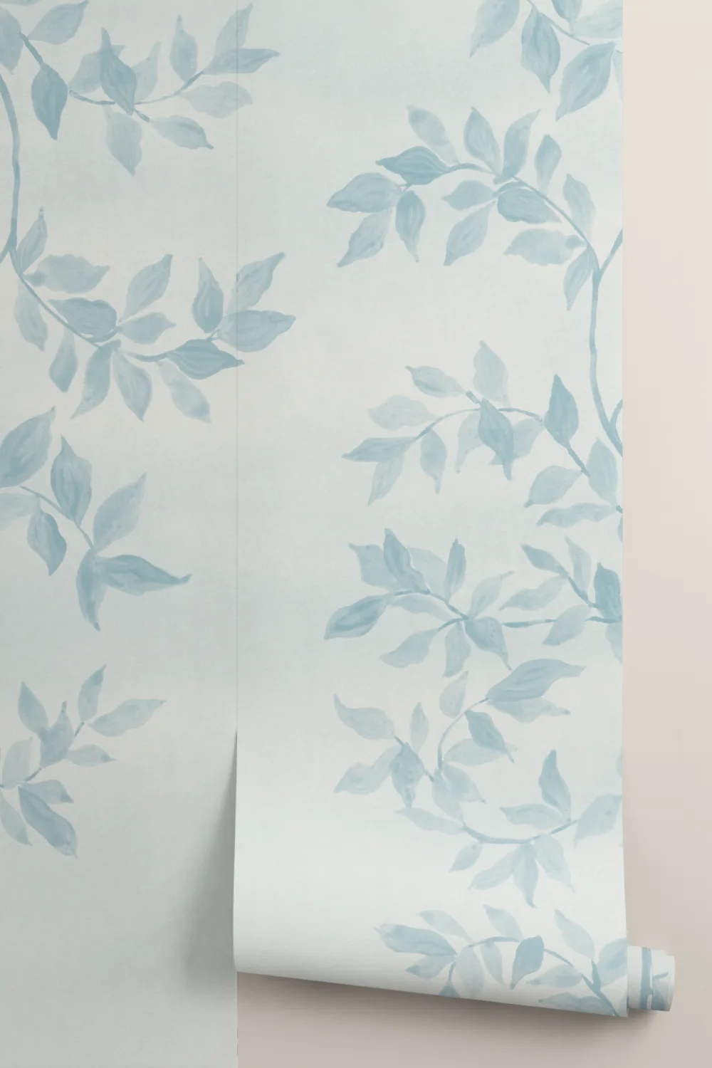 Albastru Botanic frunze Design Poetic Murale