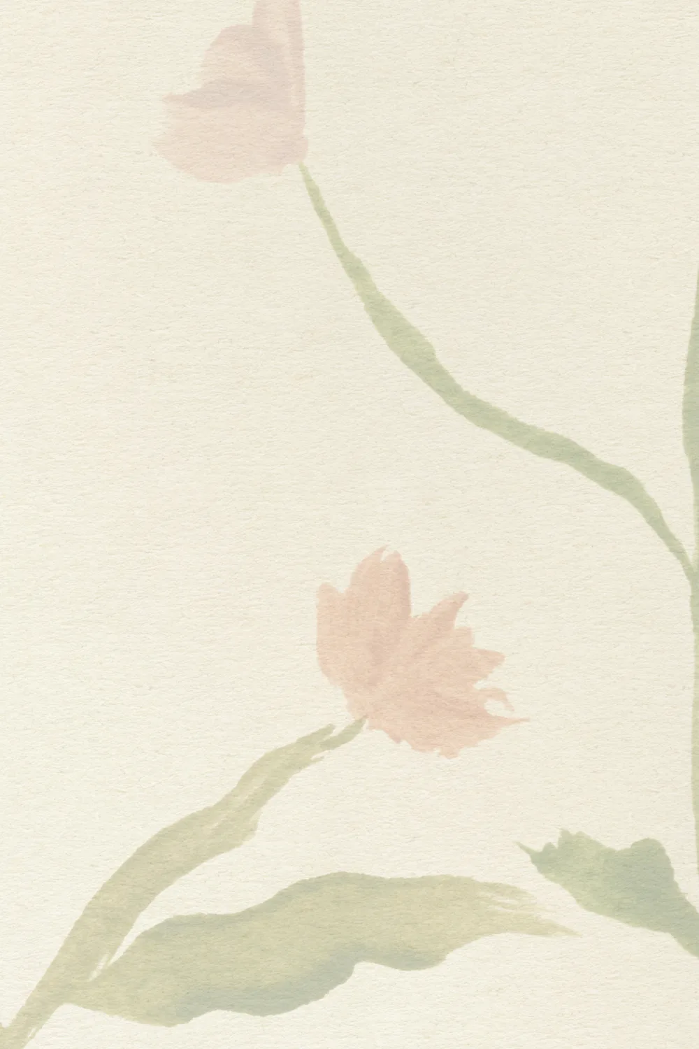 Soft Pastel Floral Watercolor Mural For Serene Spaces