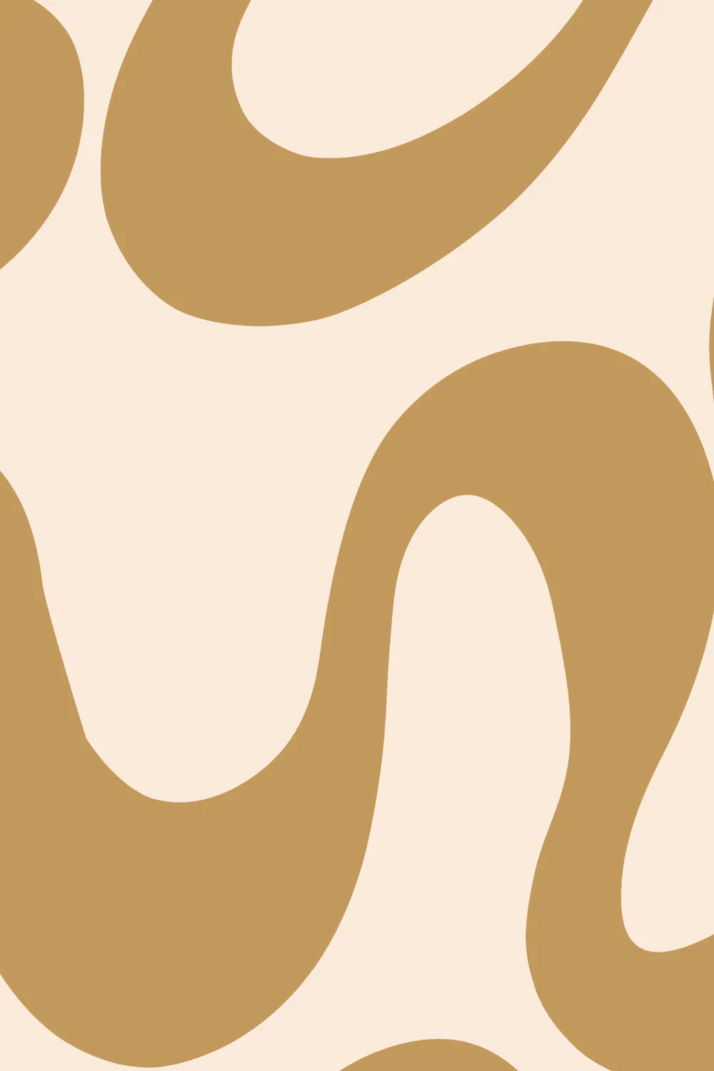 Goudgeel Retro Abstract Vibe Patroonbehang