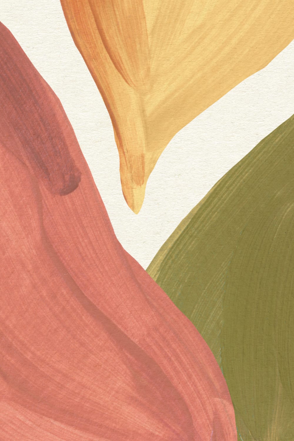 Veelkleurige abstracte areca-muurschildering met pasteluitstraling