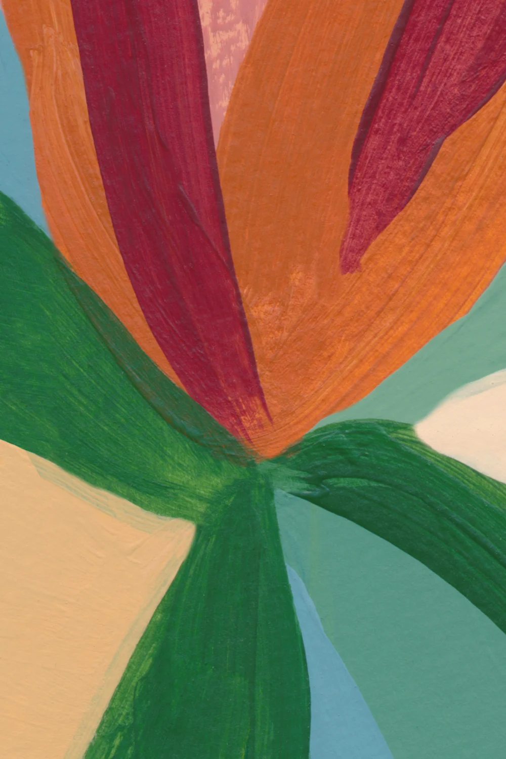 Flerfarvet abstrakt blomsterfantasi fototapet med dristig energi