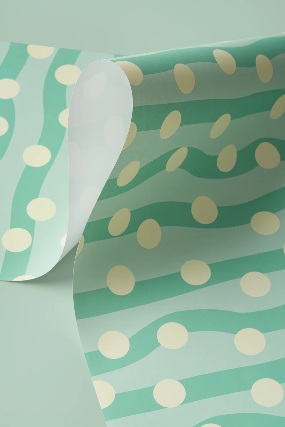 Elizabeth Olwen Polka Pop Light Green Mural