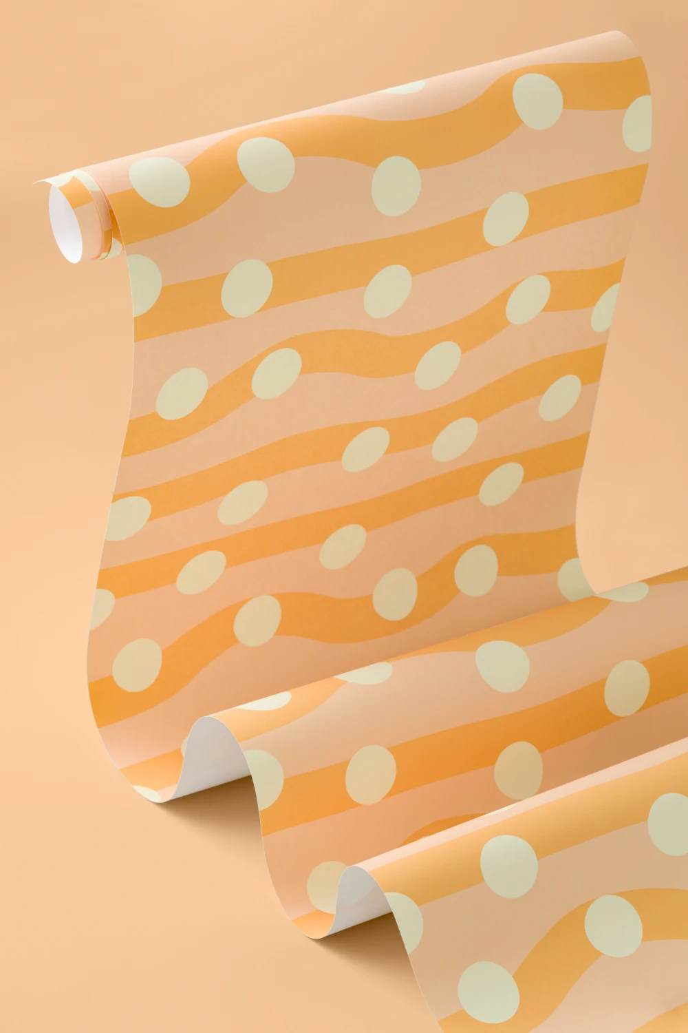 Elizabeth Olwen Polka Pop Orange Mural