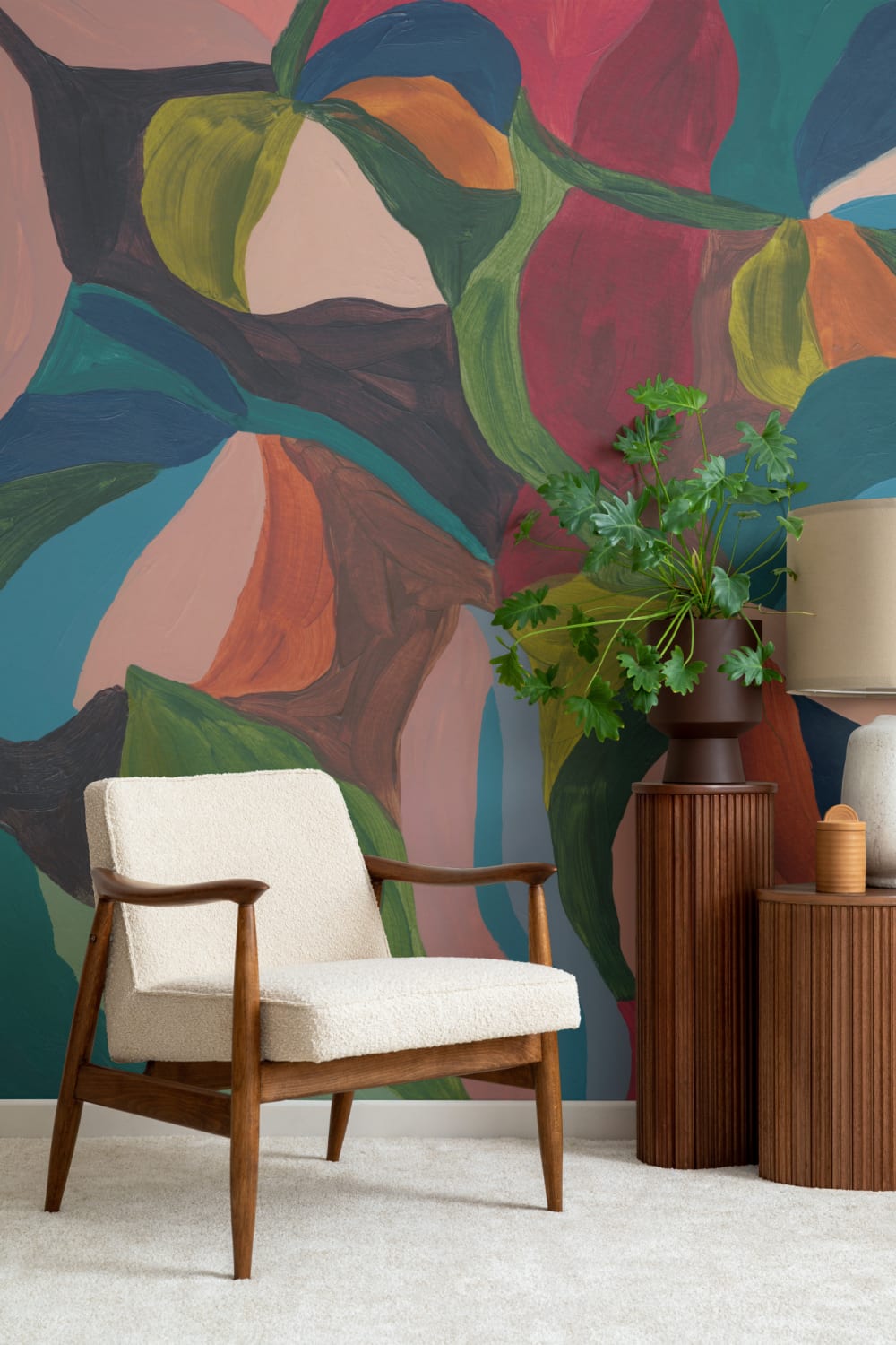 Multicolor Abstract Art Vibe Bold Statement Wall Mural