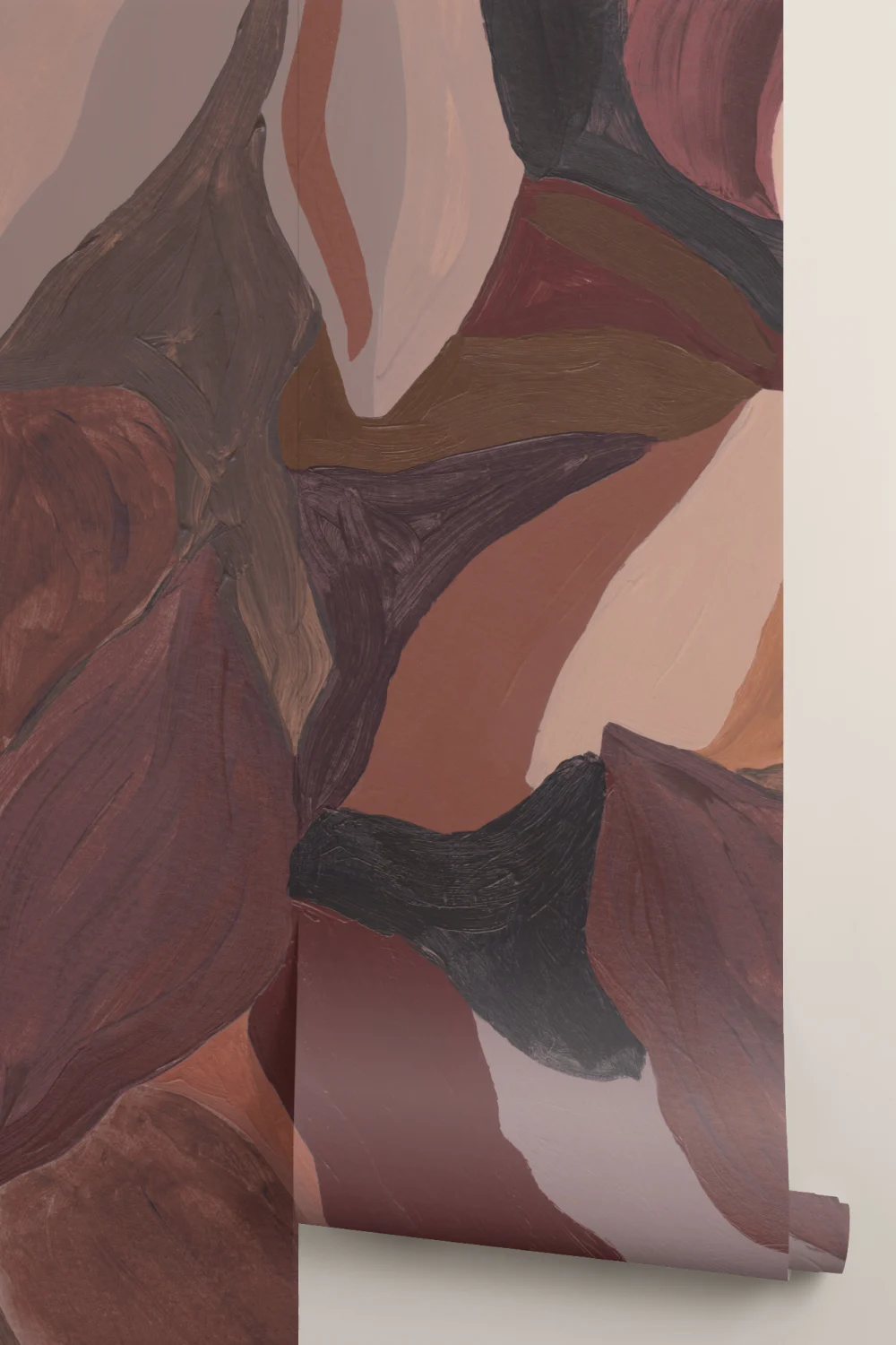 Dunkle gedeckte abstrakte Kunst Fototapete im modernen Stil
