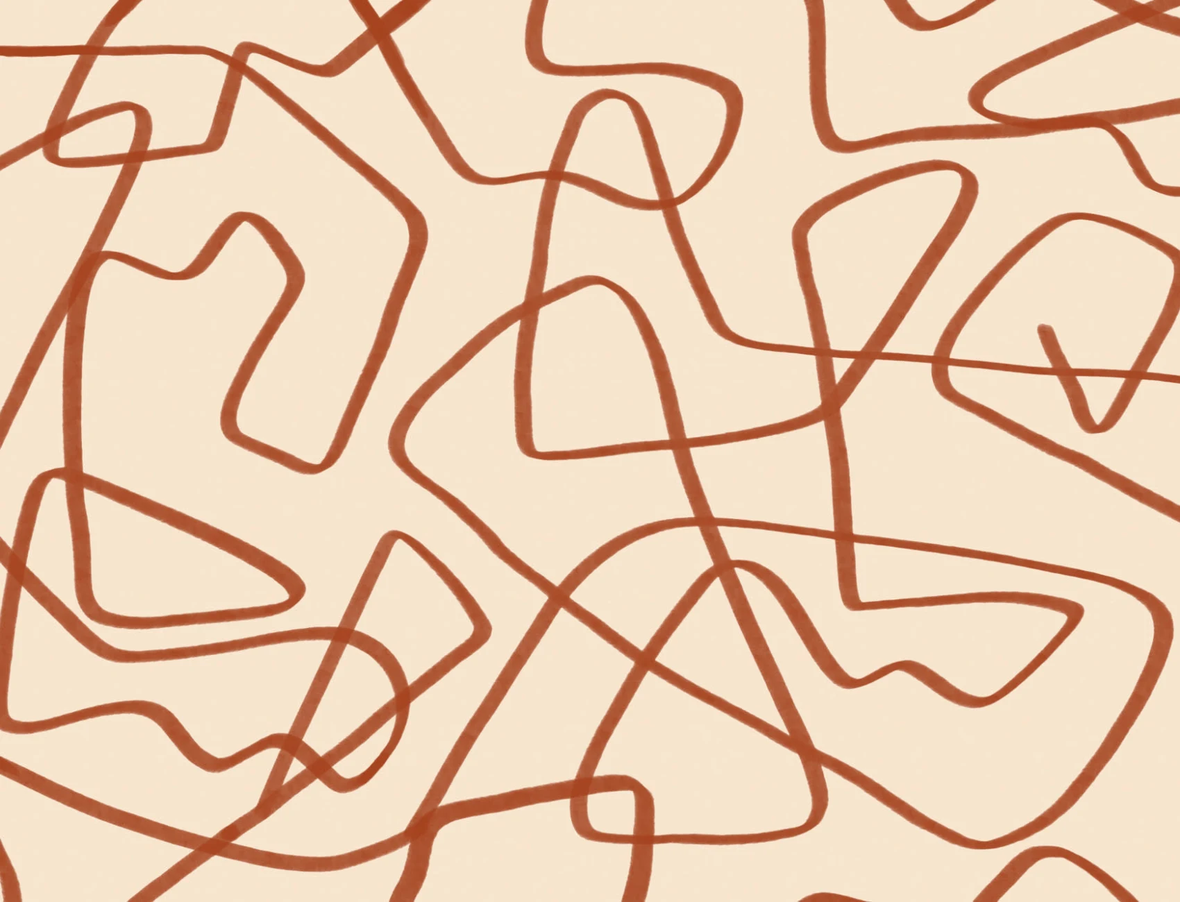 Fototapeta abstrakcyjna w kolorze terakoty i beżu Cool Doodle