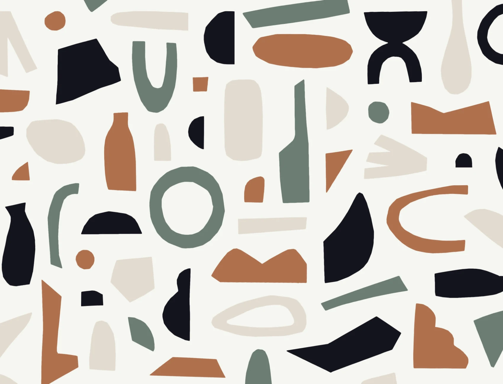 Papier Peint Panoramique Graphique Abstrait Bleu Marine et Marron