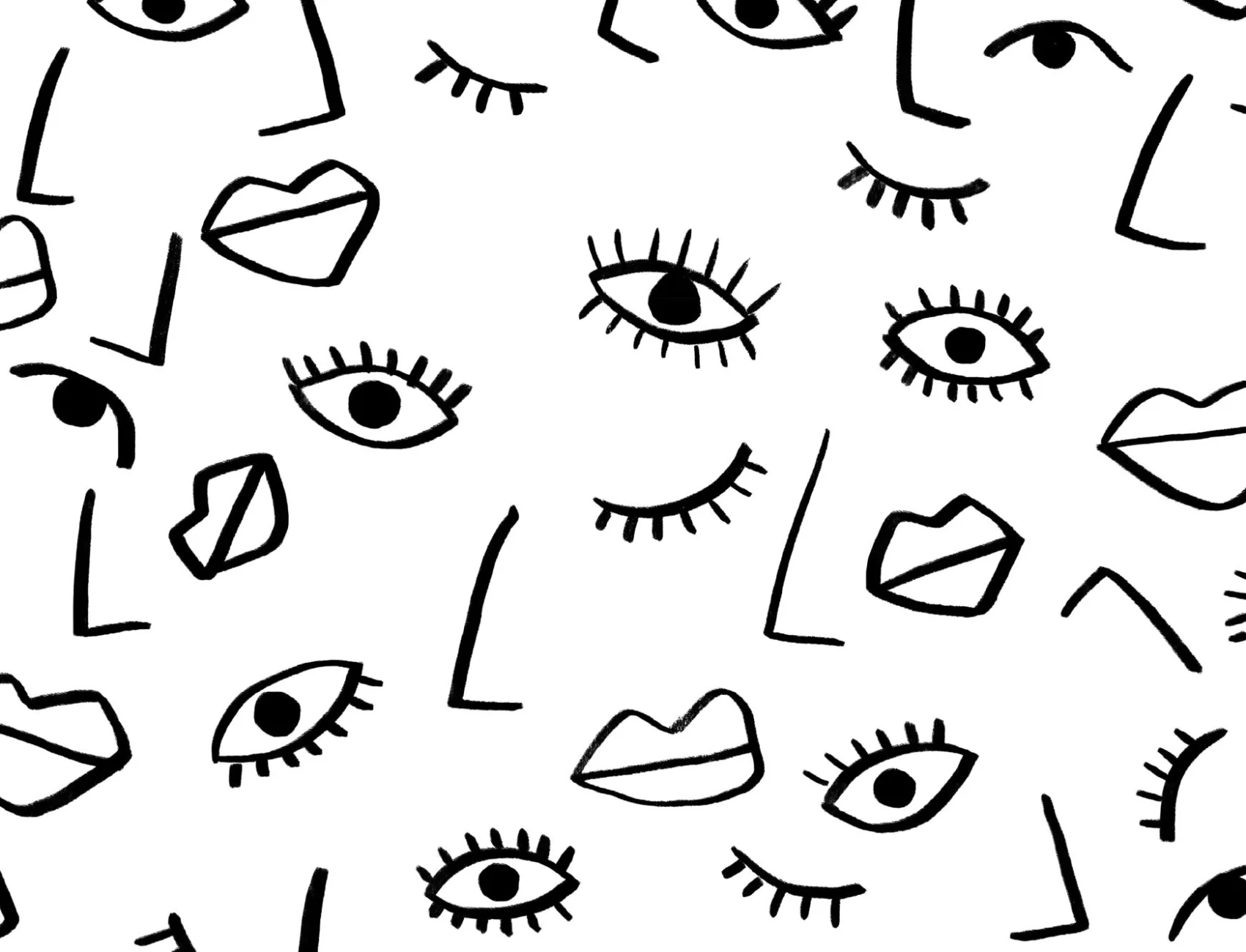 Face Effect Wallpaper Mural
