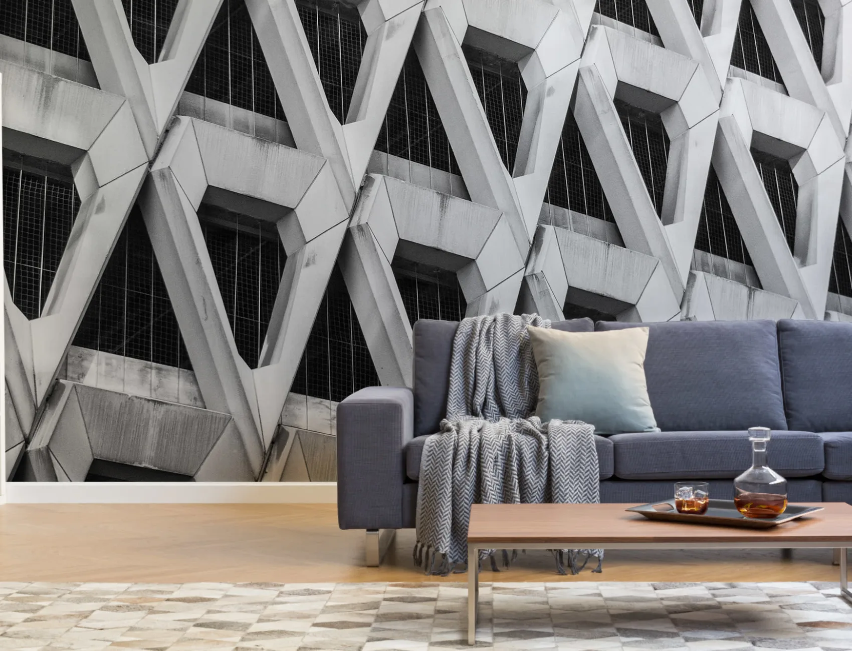 Brutalist Welbeck Street Wallpaper Mural