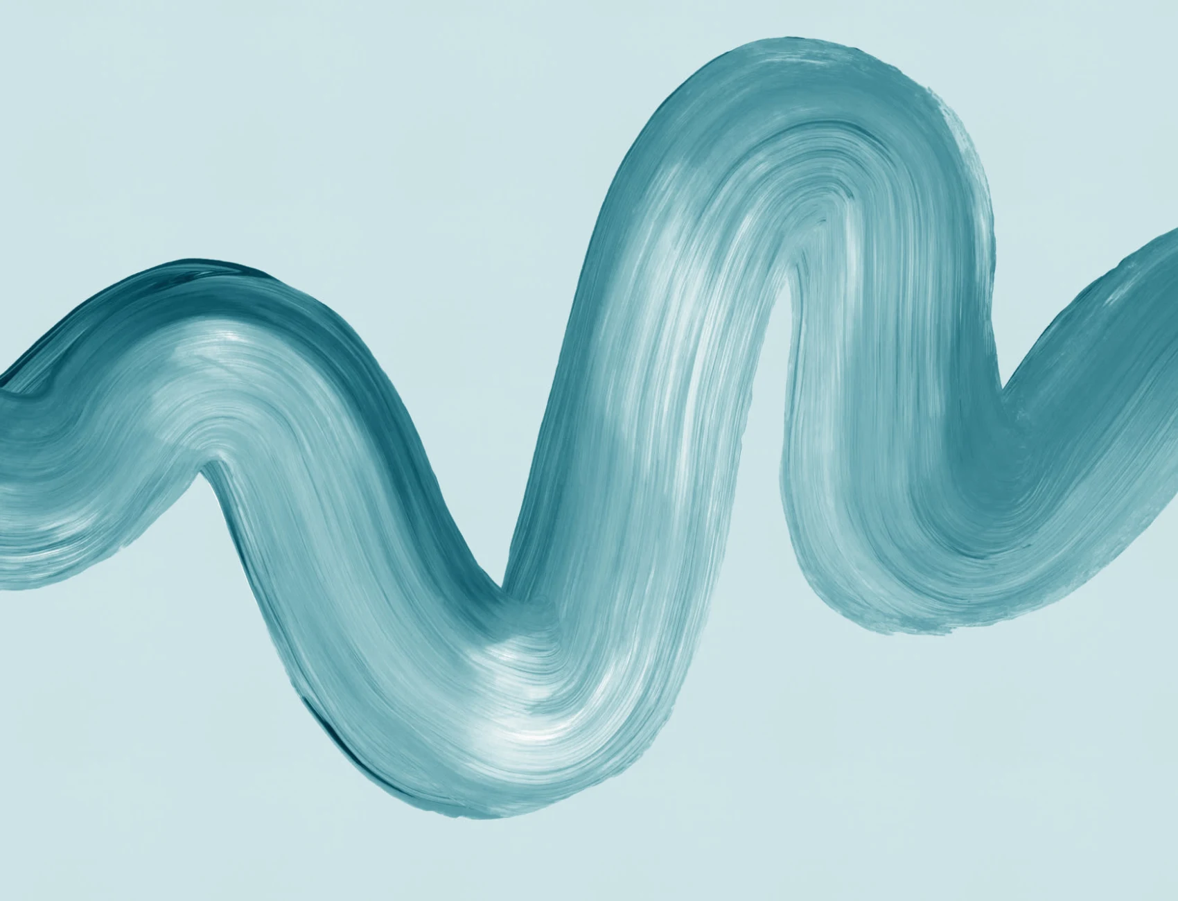 Blue Paint Brush Stroke Squiggle Wallpaper Mural