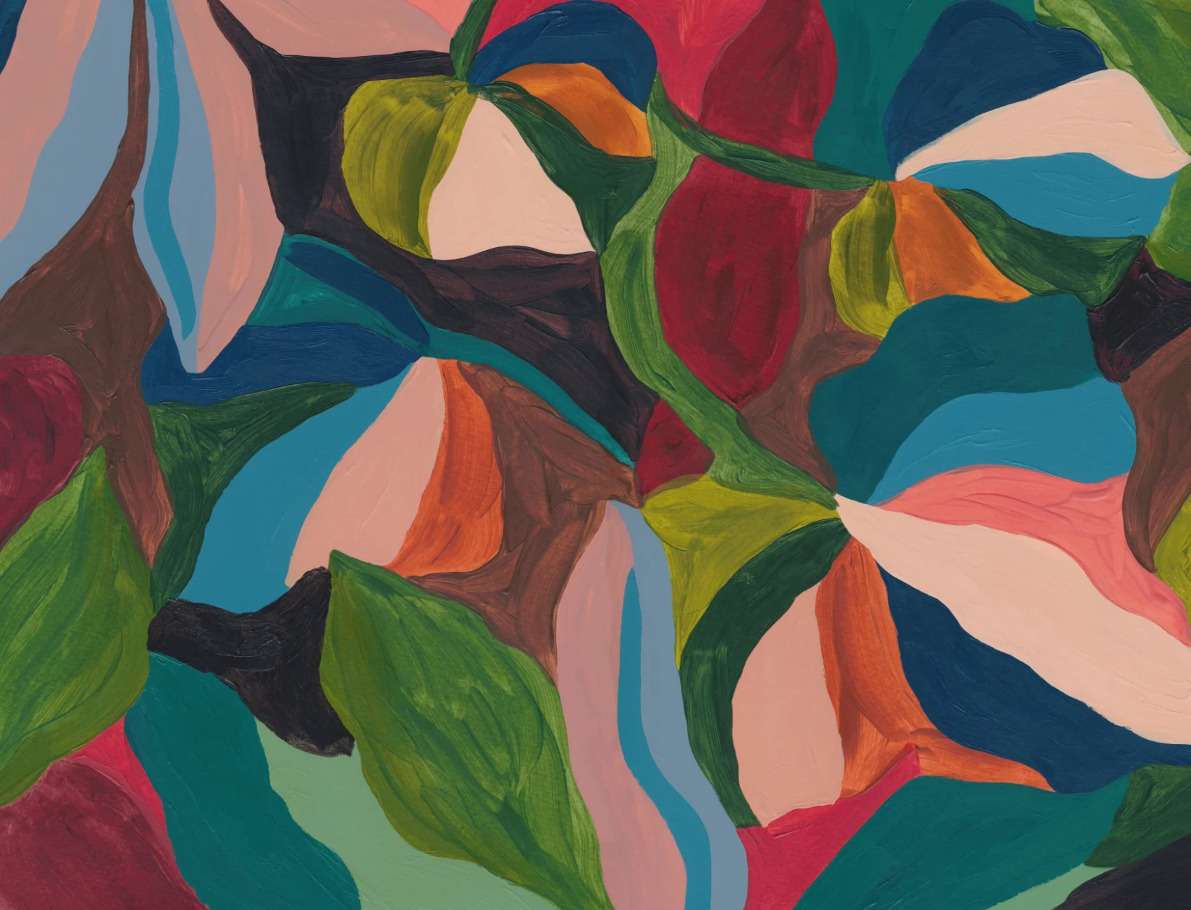 Multicolor Abstract Art Vibe Bold Statement Wall Mural