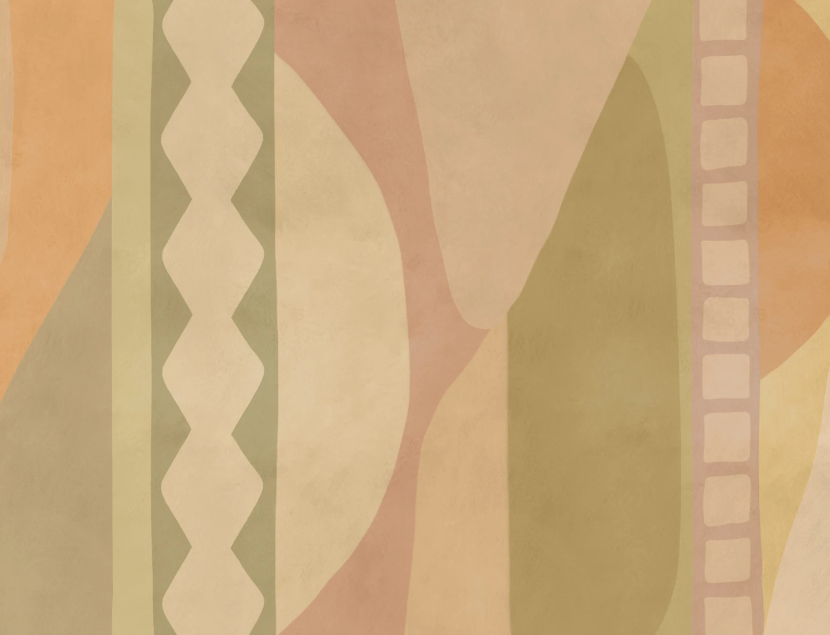 Ciepła abstrakcyjna wielokolorowa fototapeta geometryczna