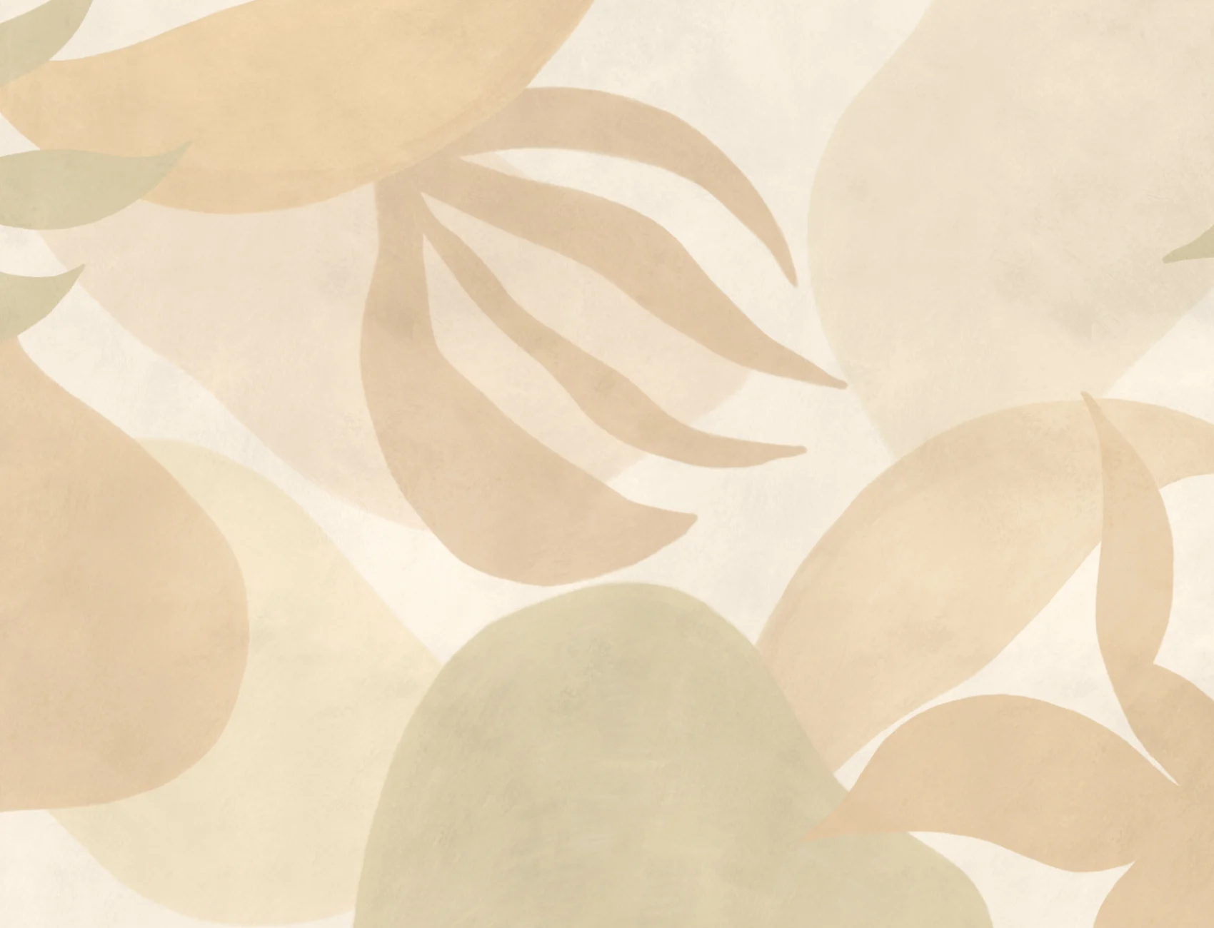 Neutrale Tulum abstracte stijl muurschildering voor een kalme sfeer