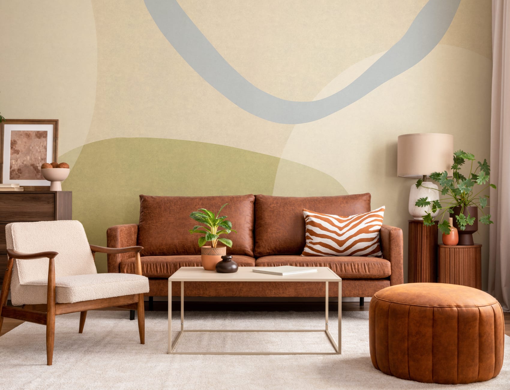 Multicolor Abstract Bright Modern Art Mural