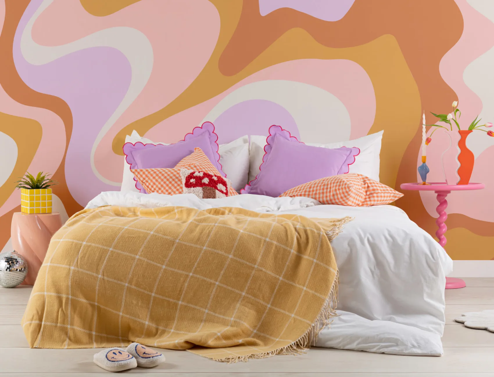 Groovy Colorful 70s Wallpaper Mural