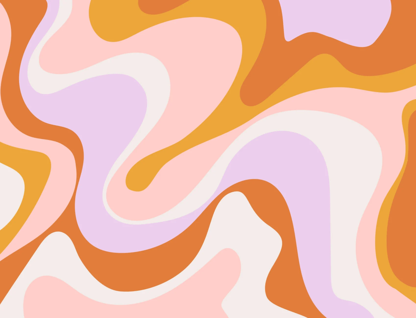 Groovy Colorful 70s Wallpaper Mural