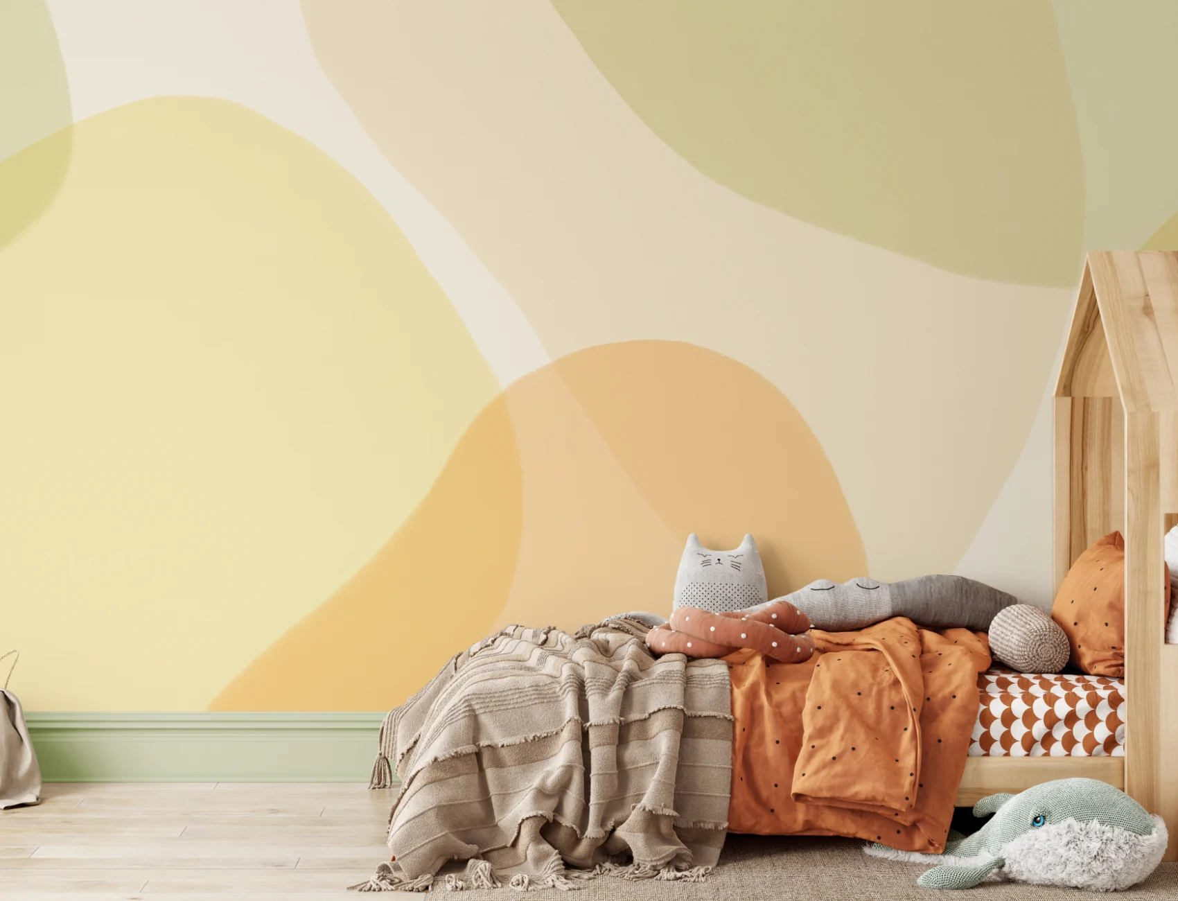 Multicolor Abstract Bright Pebble Pattern Wall Mural