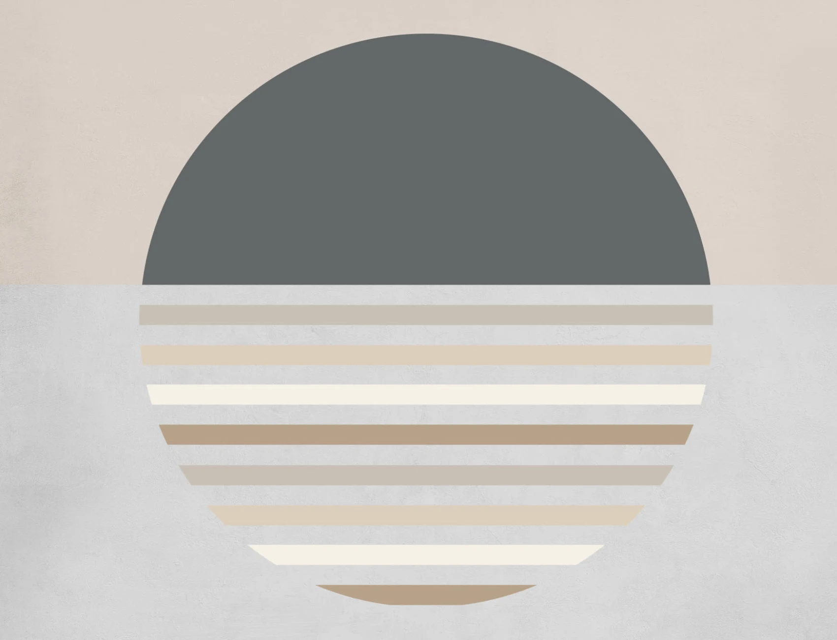 Neutral Abstract Circle Wallpaper Mural