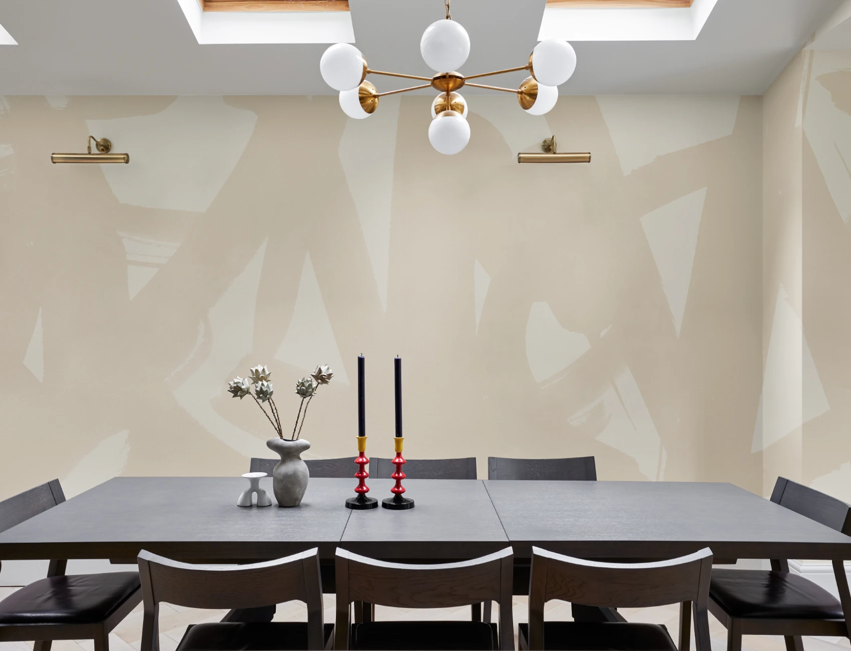 Beige japansk kalligrafi tapet vægmaleri