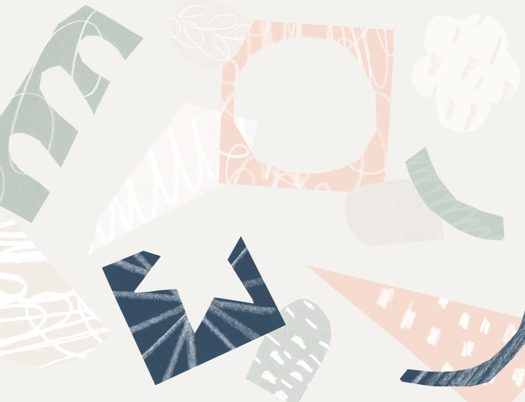 Pastel Colaj Wallpaper Mural