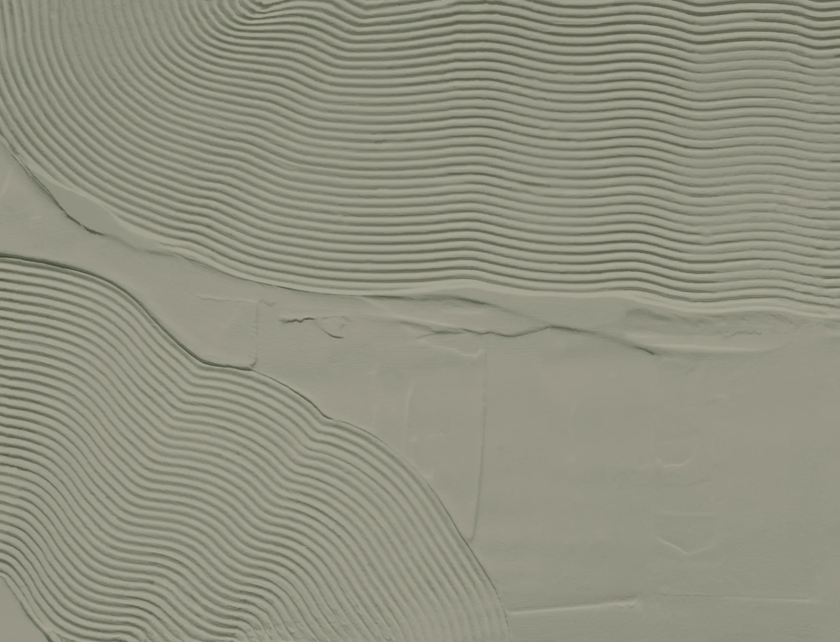 Mural de linhas abstractas esculpidas orgânicas verdes