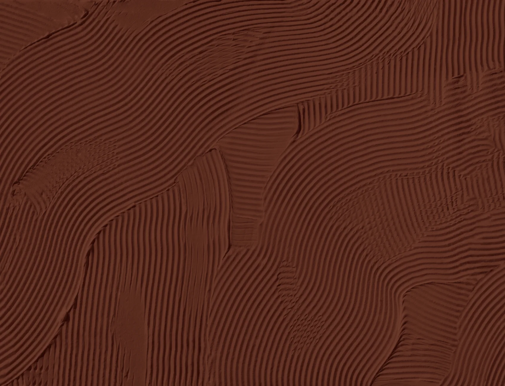 Terracotta skulpturelle abstrakte overlappende linjer fototapet