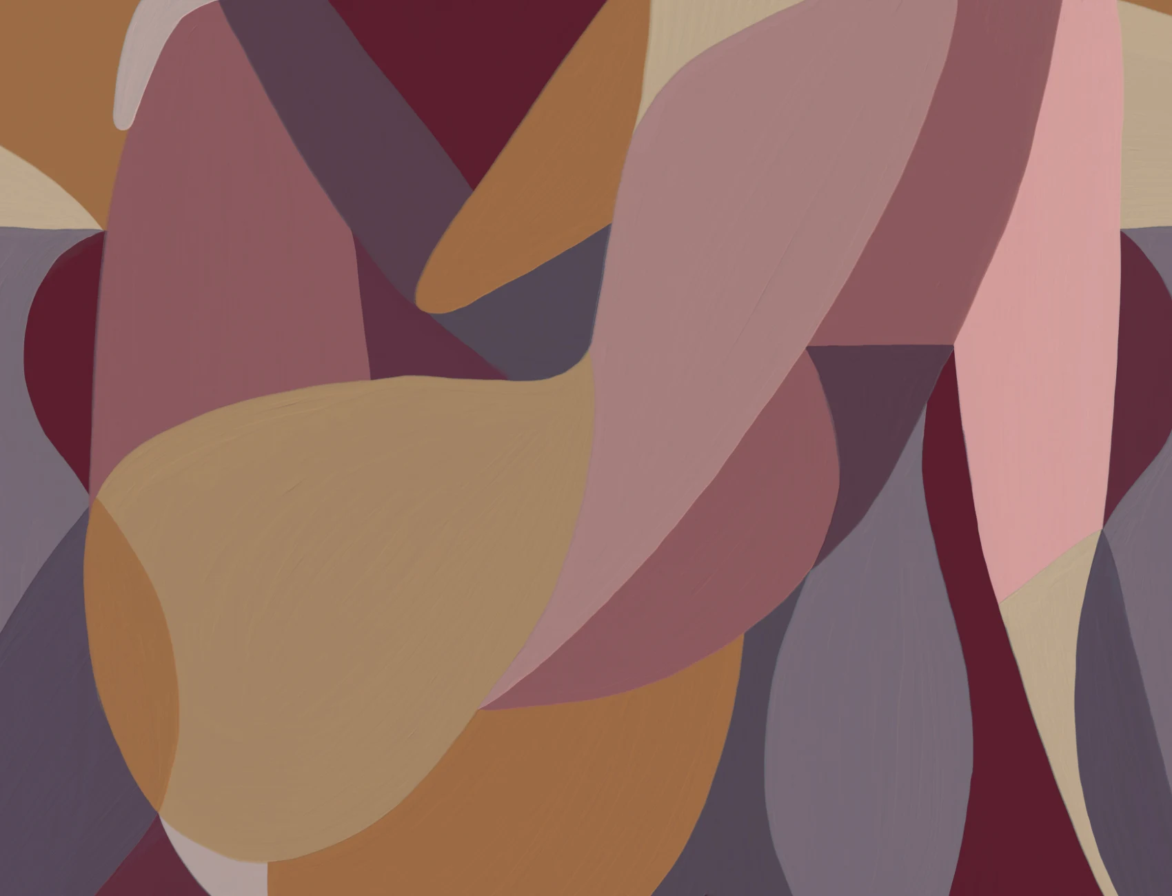 Formă feminină Forme abstracte Murale în violet și ocru