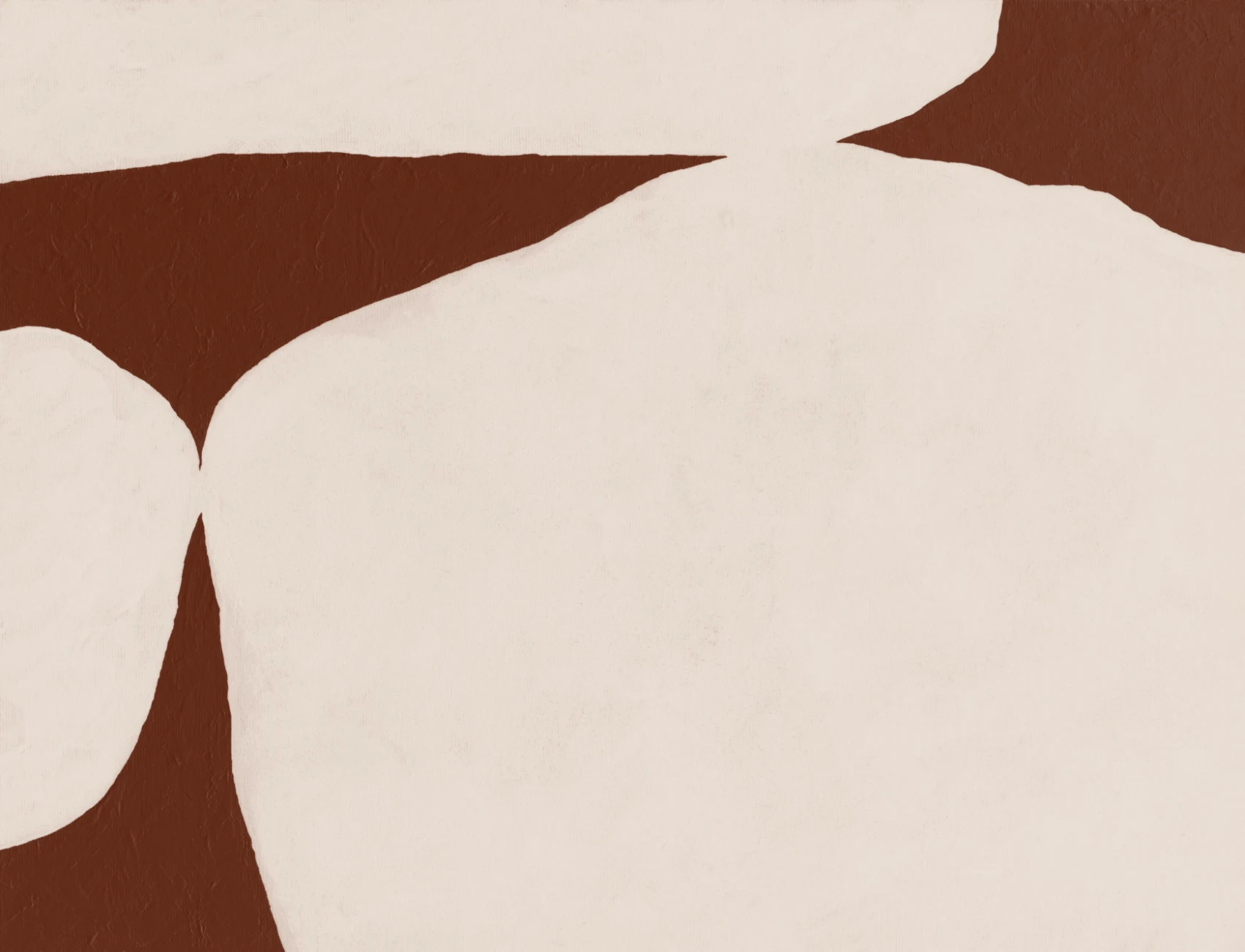 Bold Minimal Abstract Shapes Wall Mural in Terracotta with Textured Plaster Effect