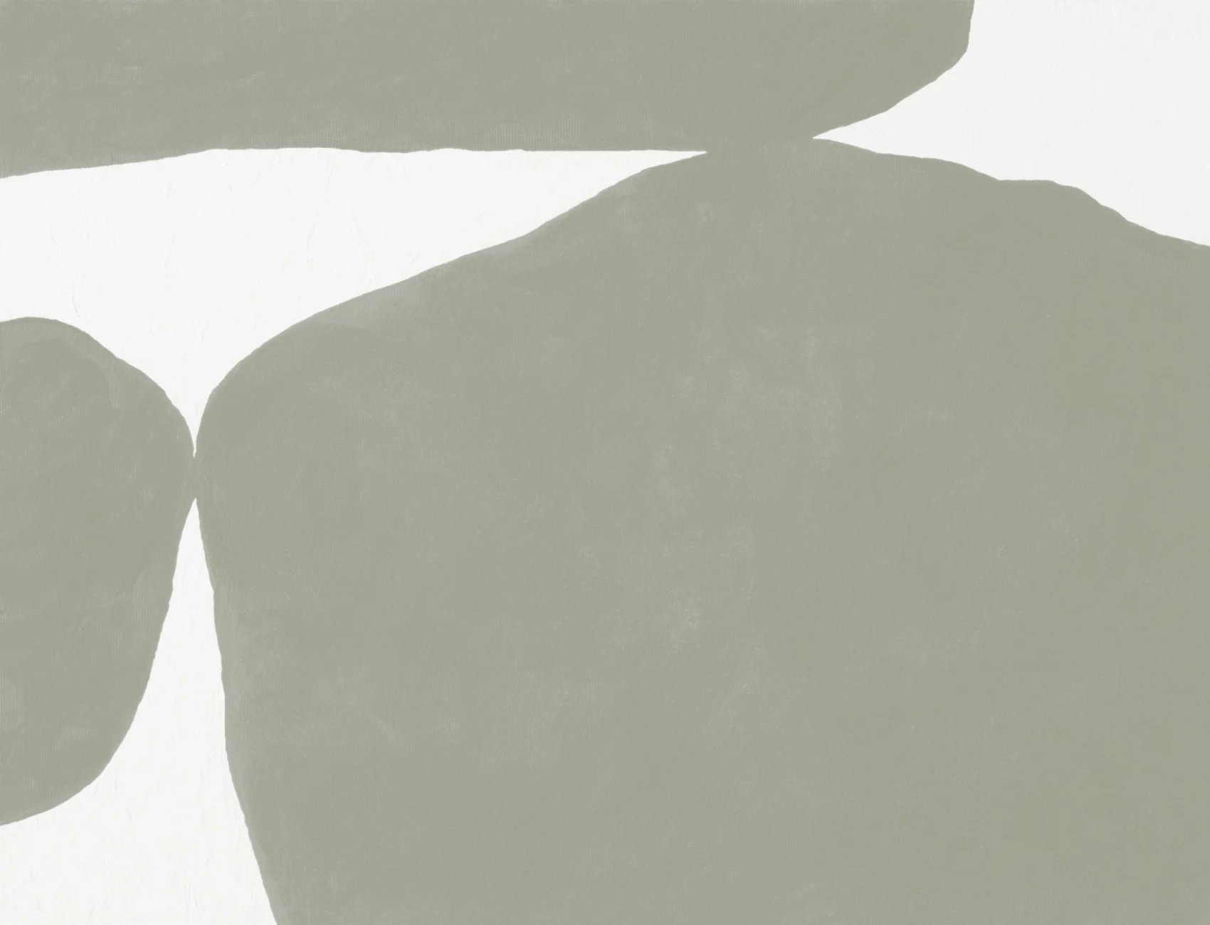 Minimal Abstract Shapes Wall Mural in Sage Green with Textured Plaster Effect