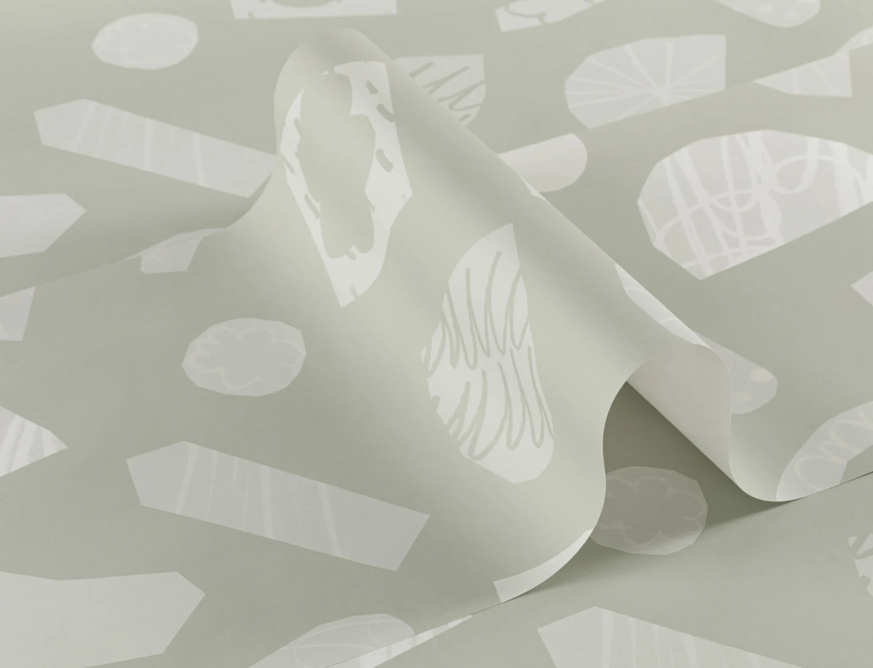 Papel de parede Sage Green Collage