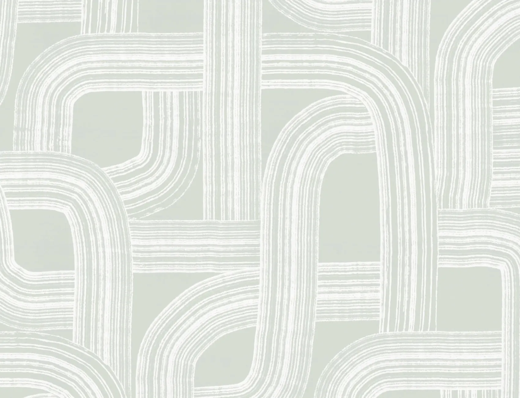 Green Minimalist Lines Wall Mural