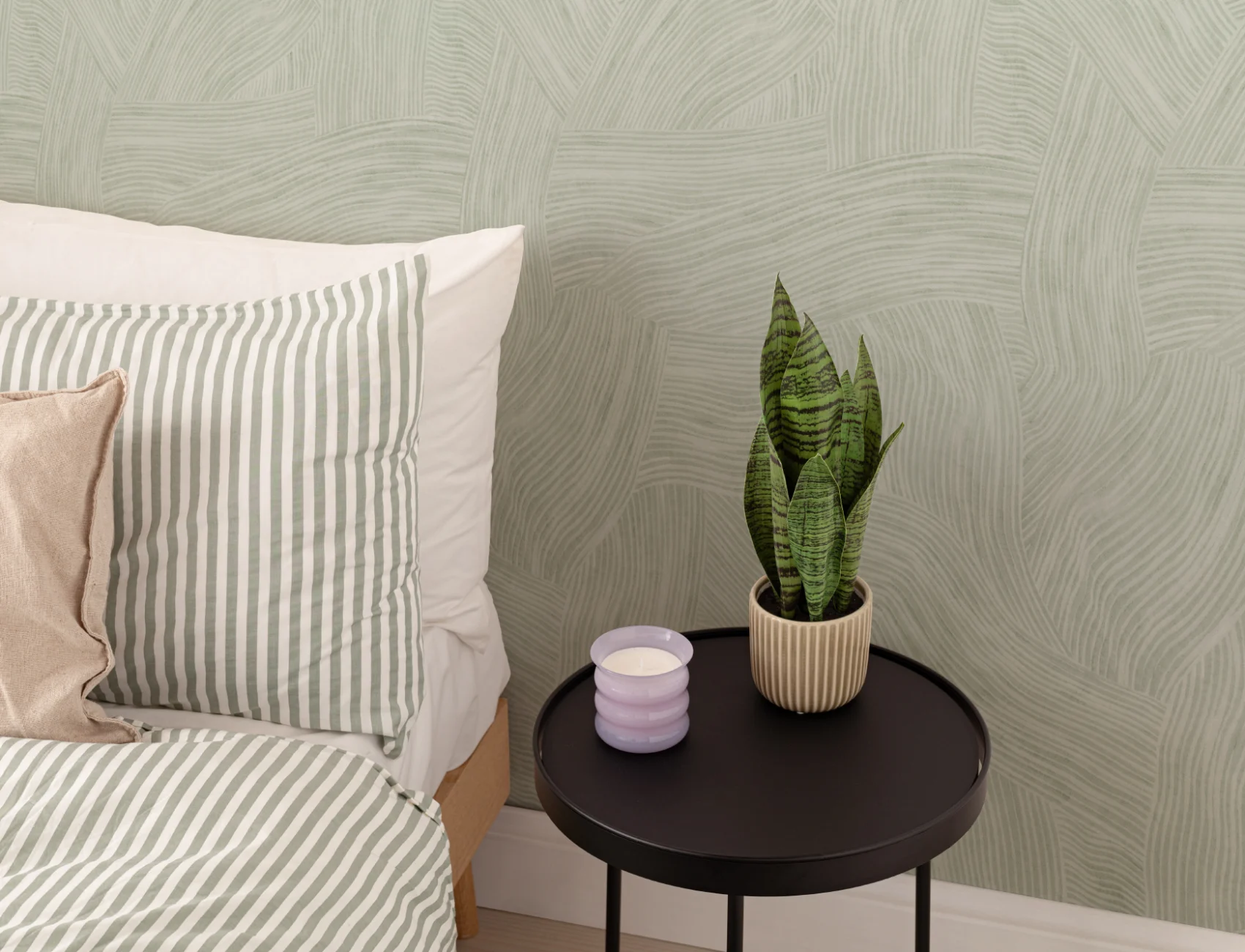 Papel de parede de Formas curvas em camadas verdes
