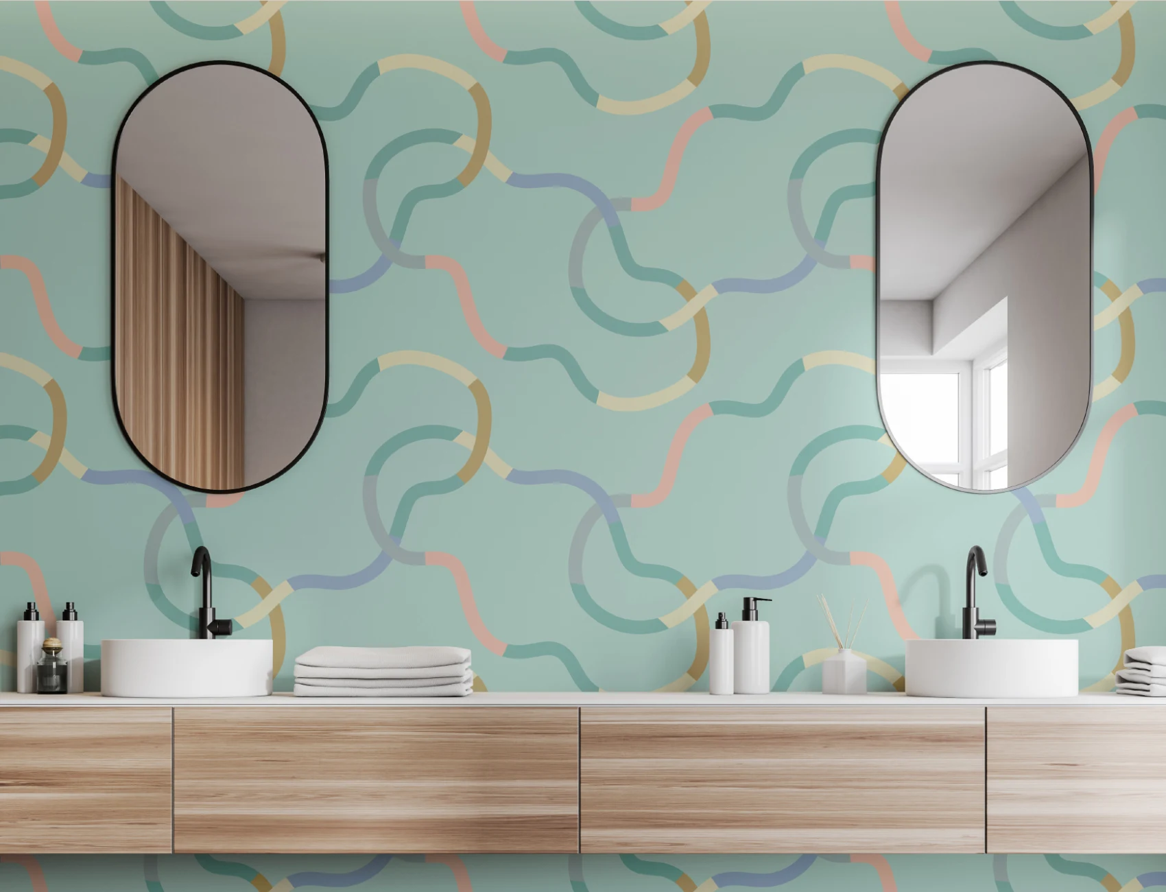 Elizabeth Olwen Chromaloop Blue Mural