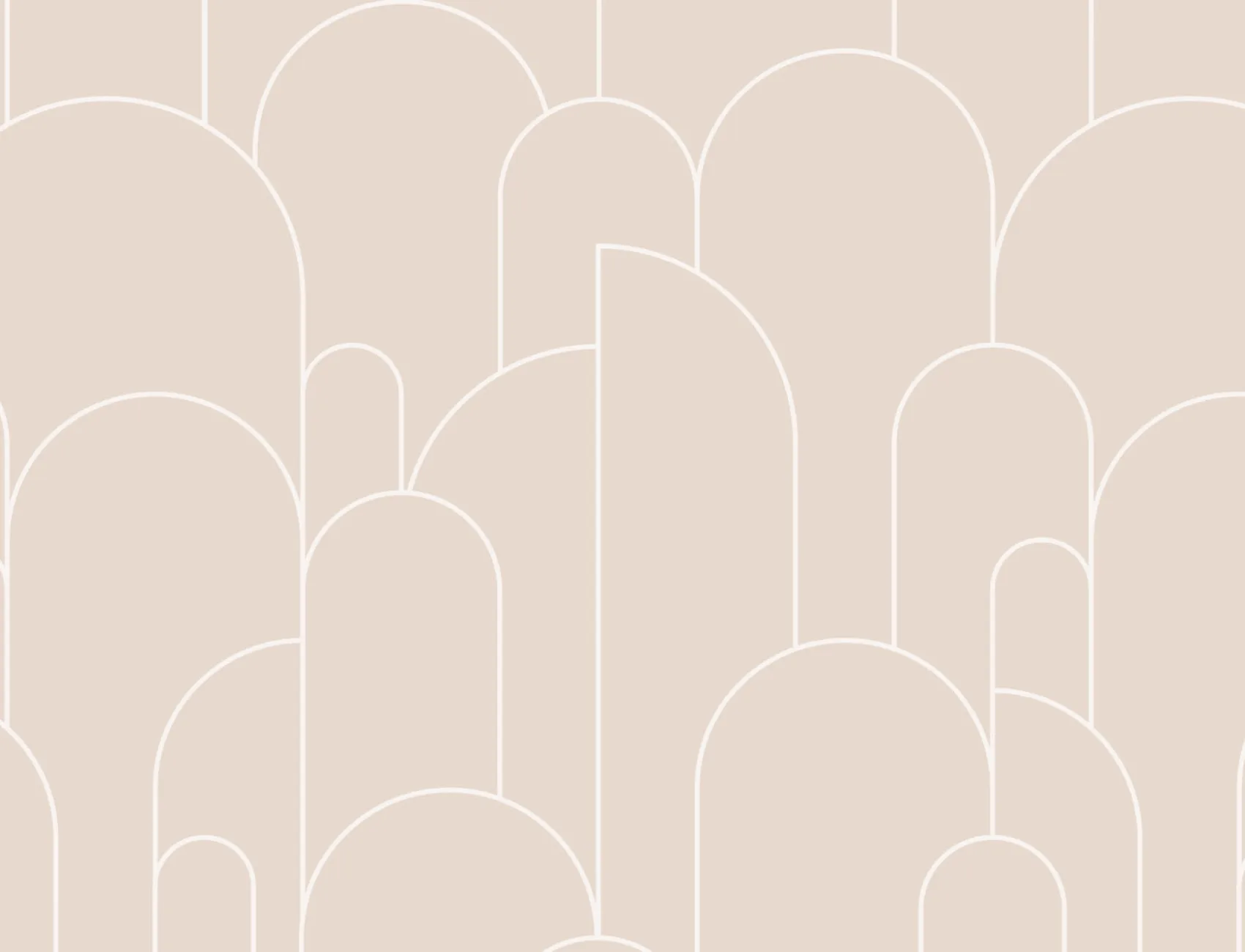 Pink Art Deco Arch Outlines Wallpaper Mural