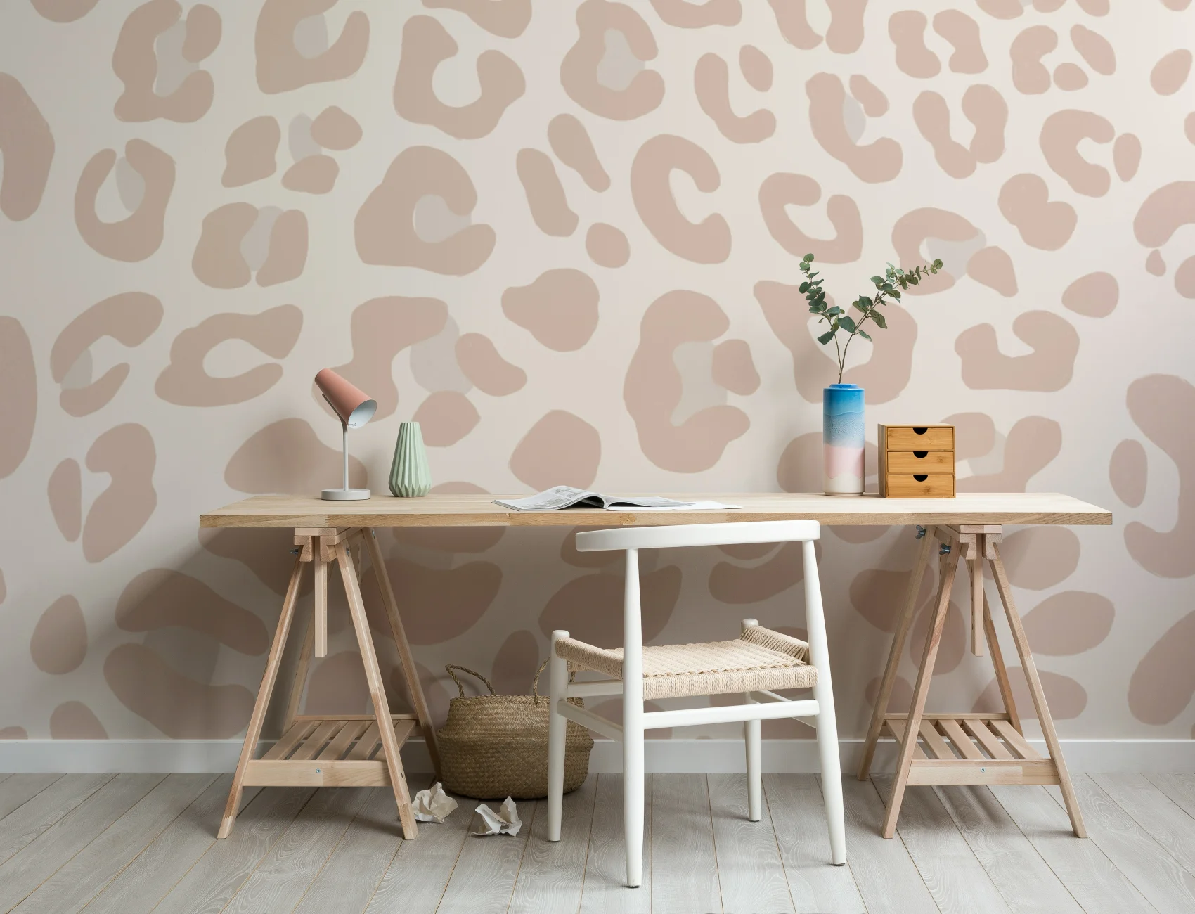 Pink Leopard Print Wallpaper Mural