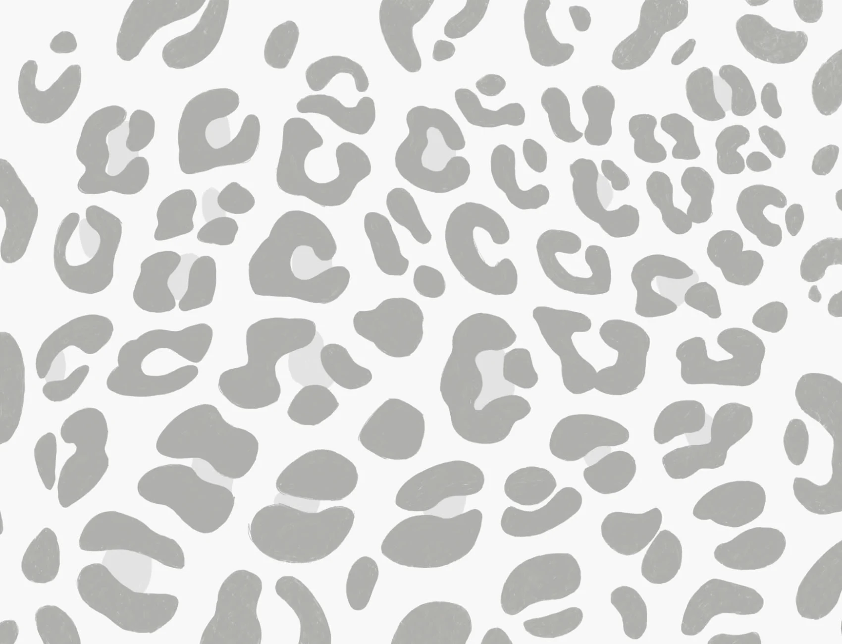 Carta da Parati Leopardata Grigia