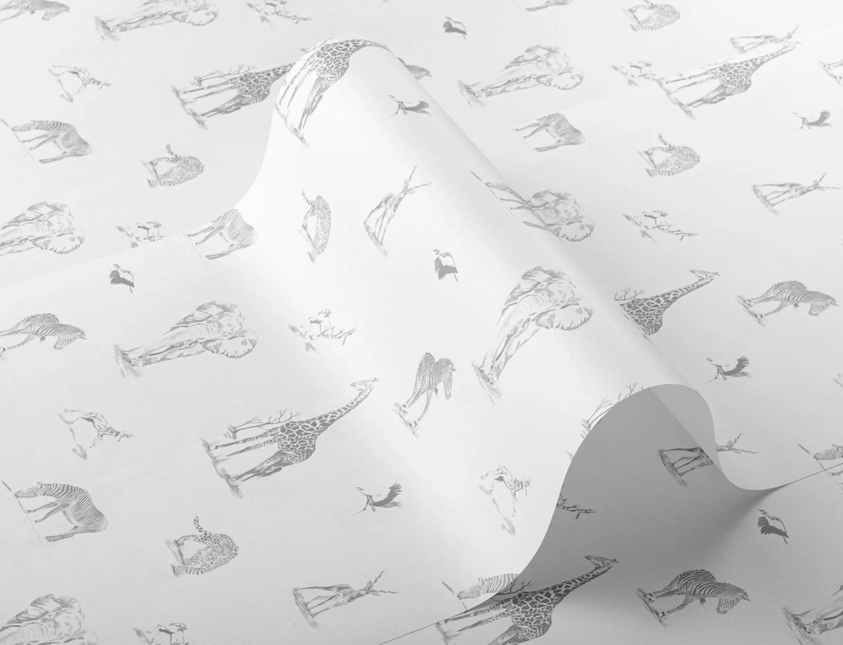 Wallpaper Animais do Safari Ilustrado