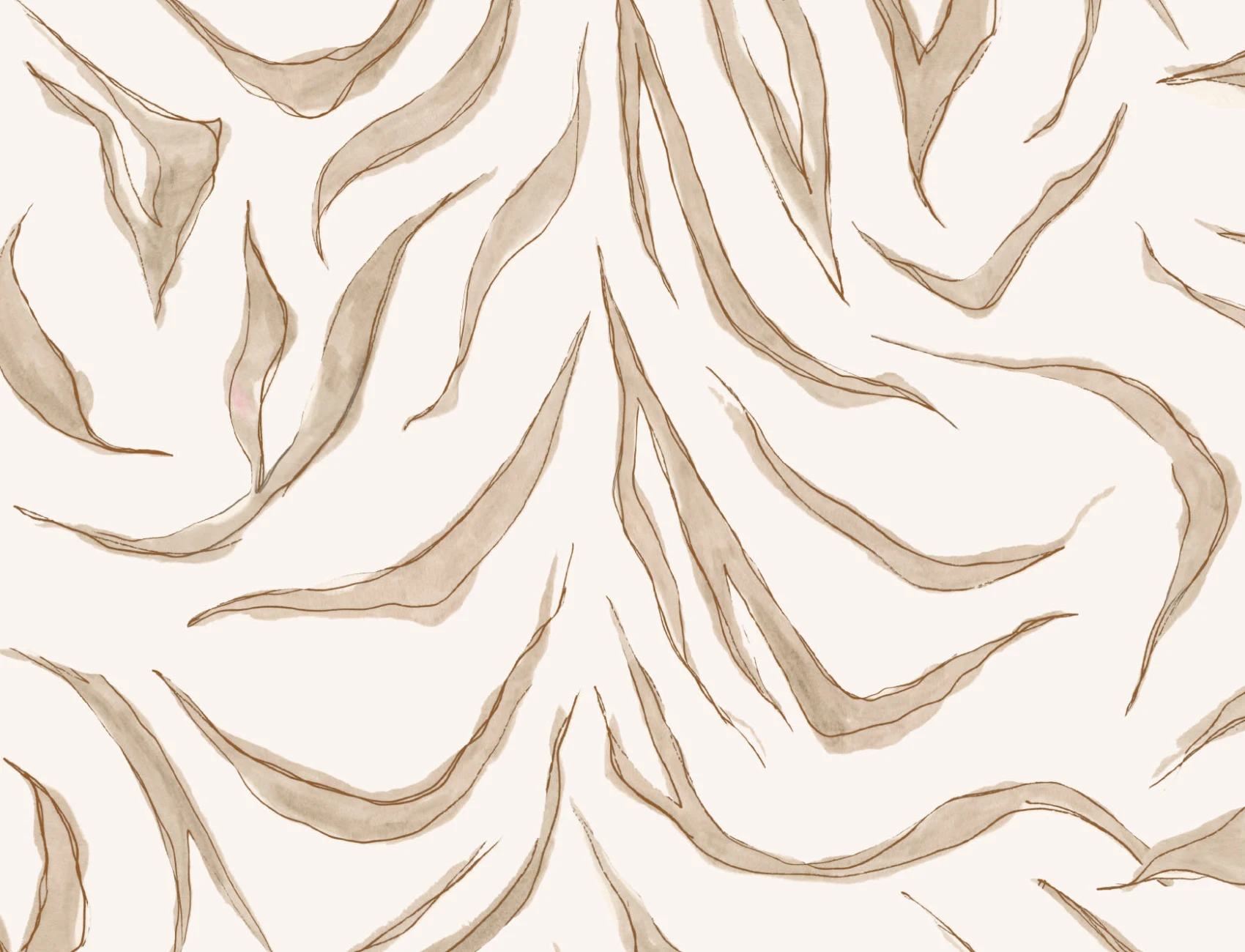 Minimalist Neutral Tiger Print Repeat Pattern Wallpaper