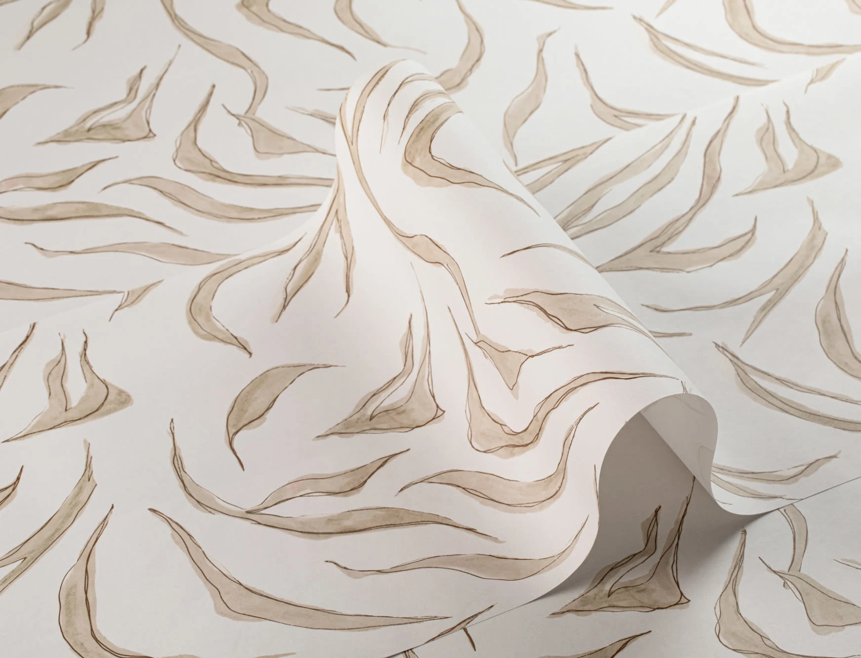 Minimalist Neutral Tiger Print Repeat Pattern Wallpaper