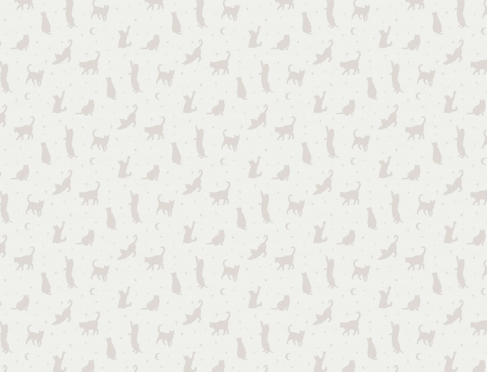 Nøytral katt, måne og stjerner mønster fototapet
