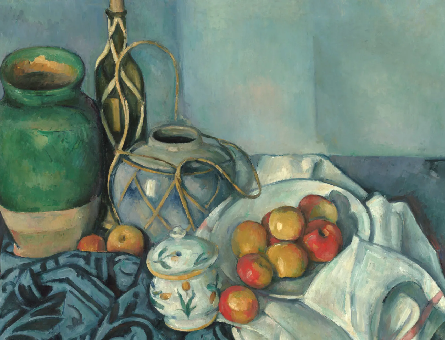 Stilleven met appels van Cezanne Behang Muurschildering