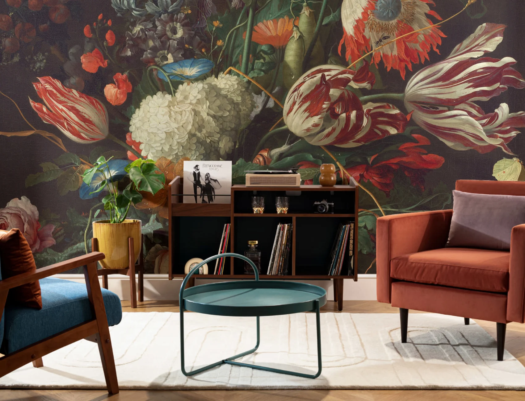 Vase of Flowers' de de Heem Wallpaper Mural