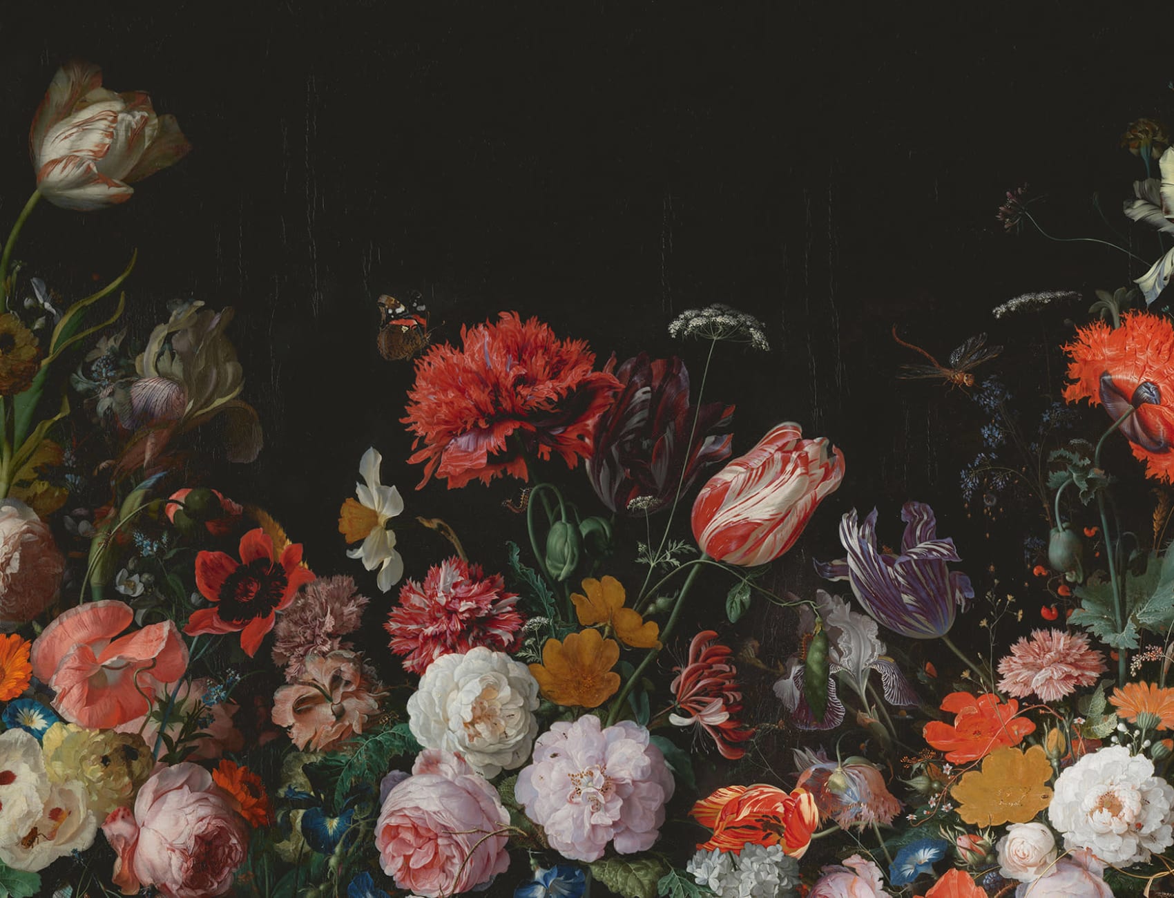 Bloemschikking kunstenaar schilderij behang muurschildering