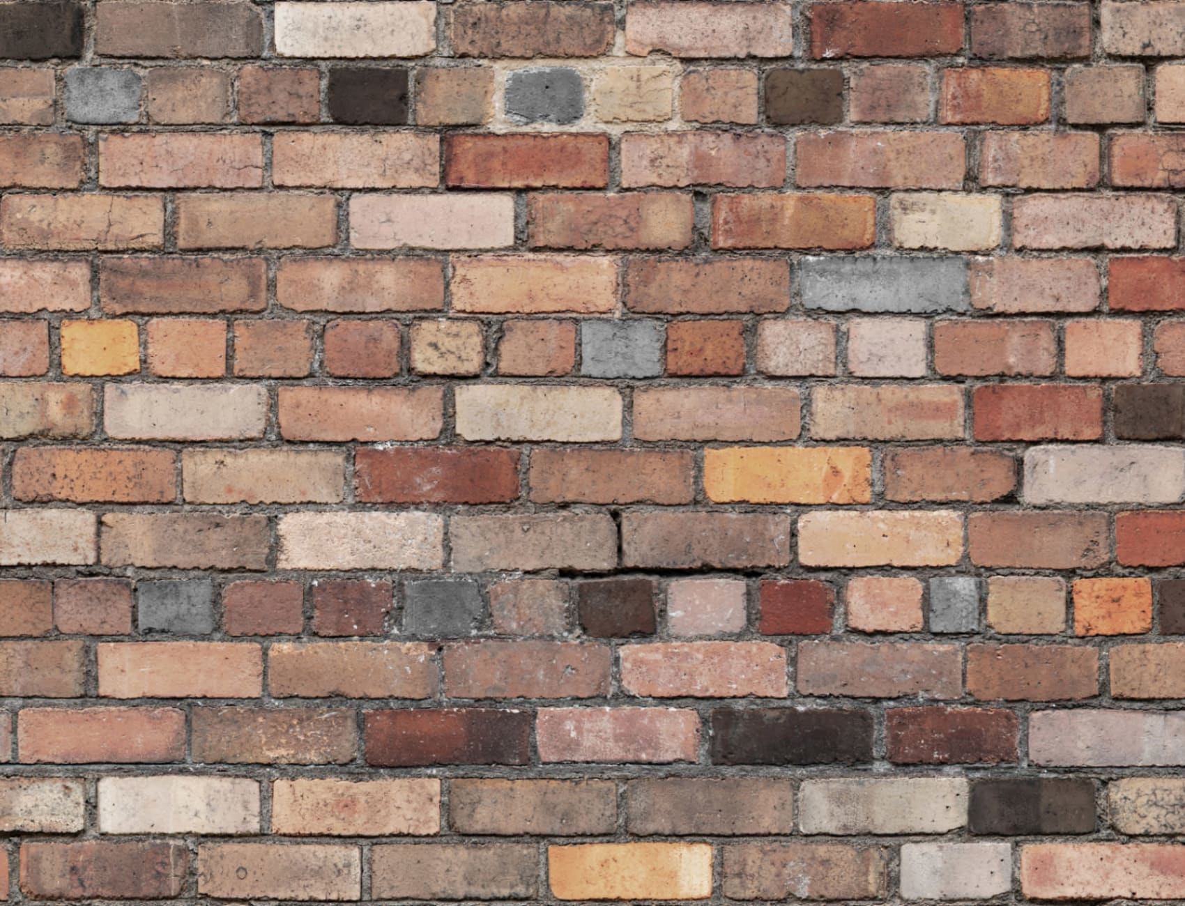 Mural de papel de parede de tijolo exposto