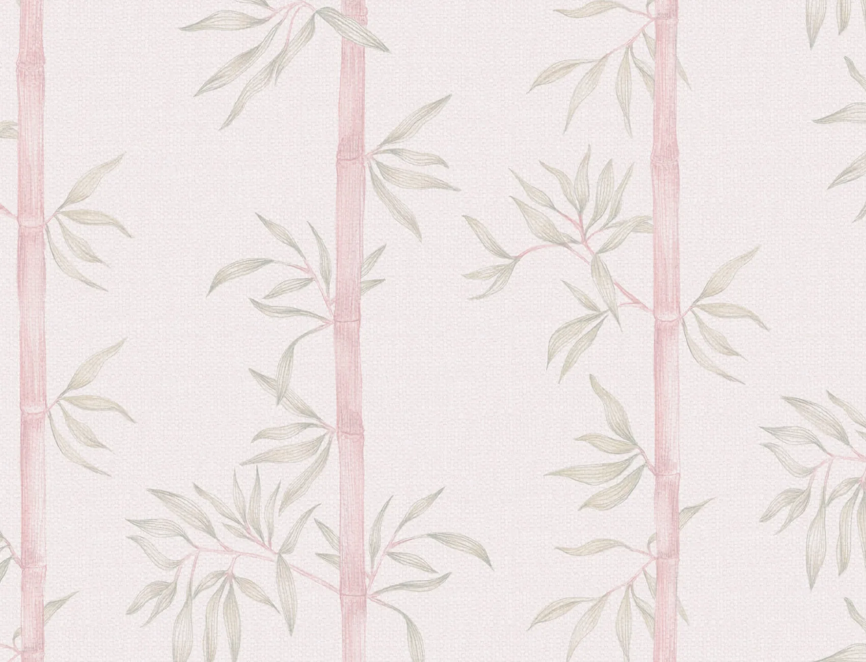 Papel de parede de bambu em aguarela cor-de-rosa e verde