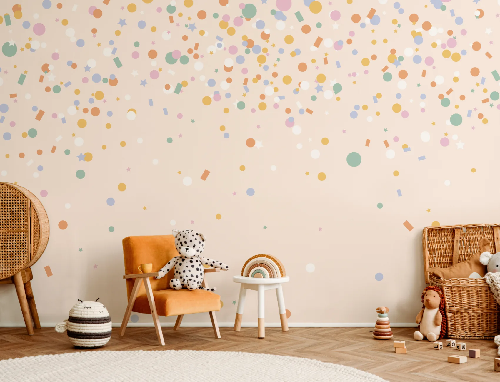 Papel de parede Rainbow Confetti Mural