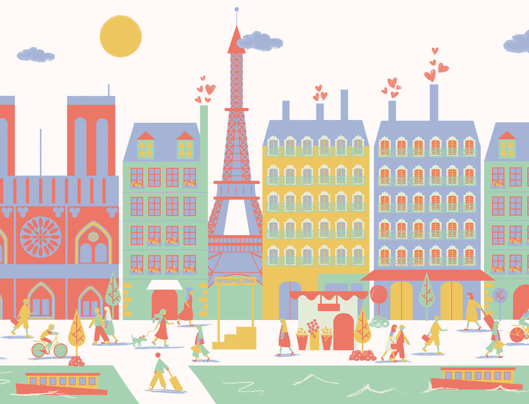 Paris City Living kuvatapetti
