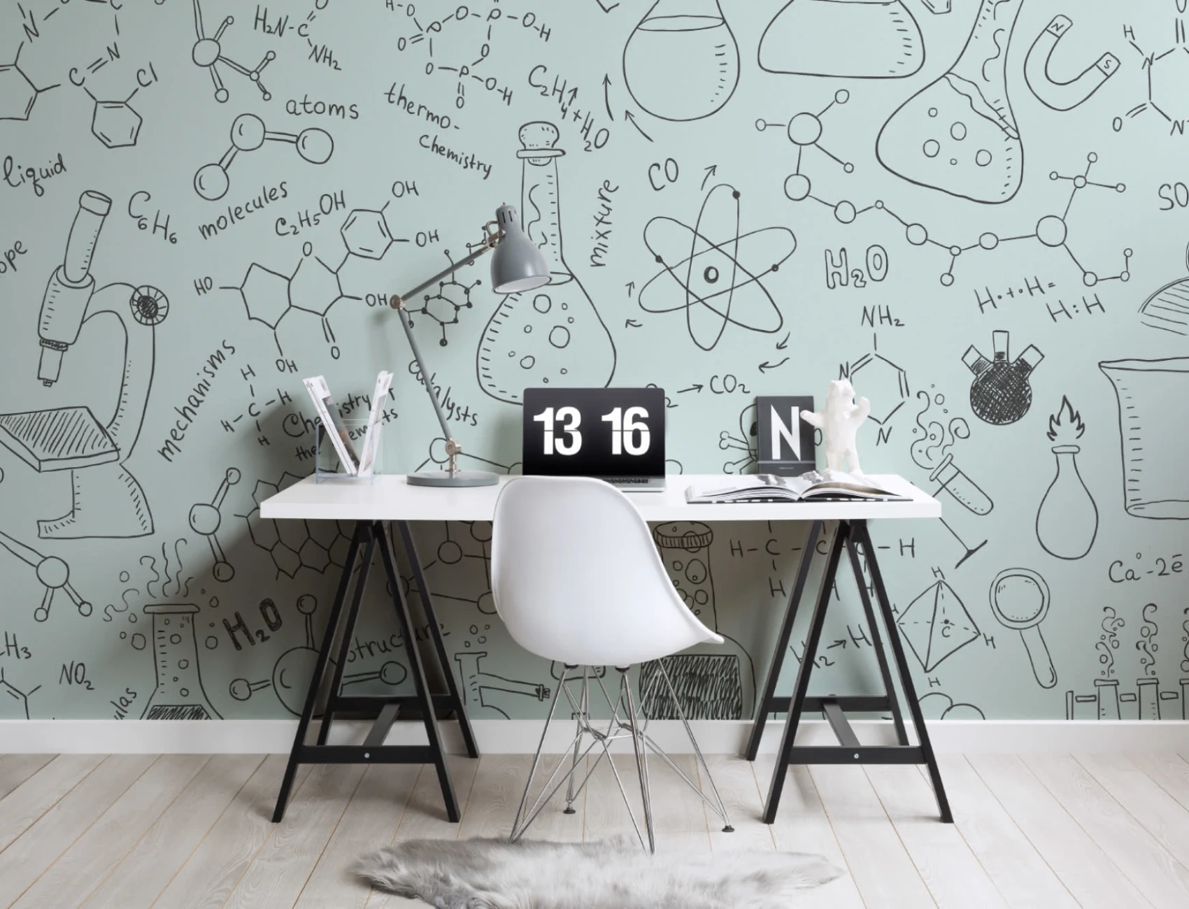 Chemistry Doodle Wallpaper Mural