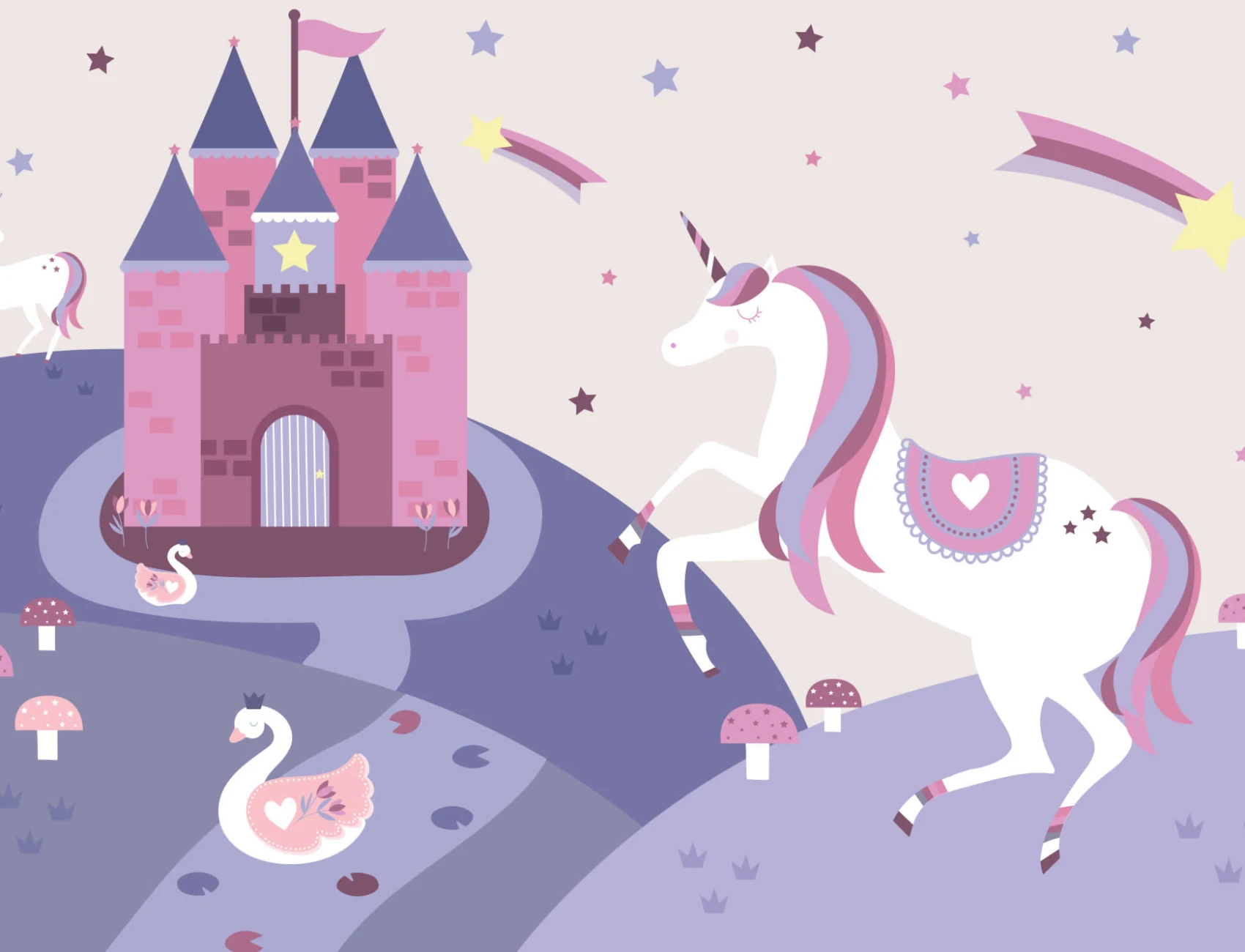 Fototapete Märchen Einhorn