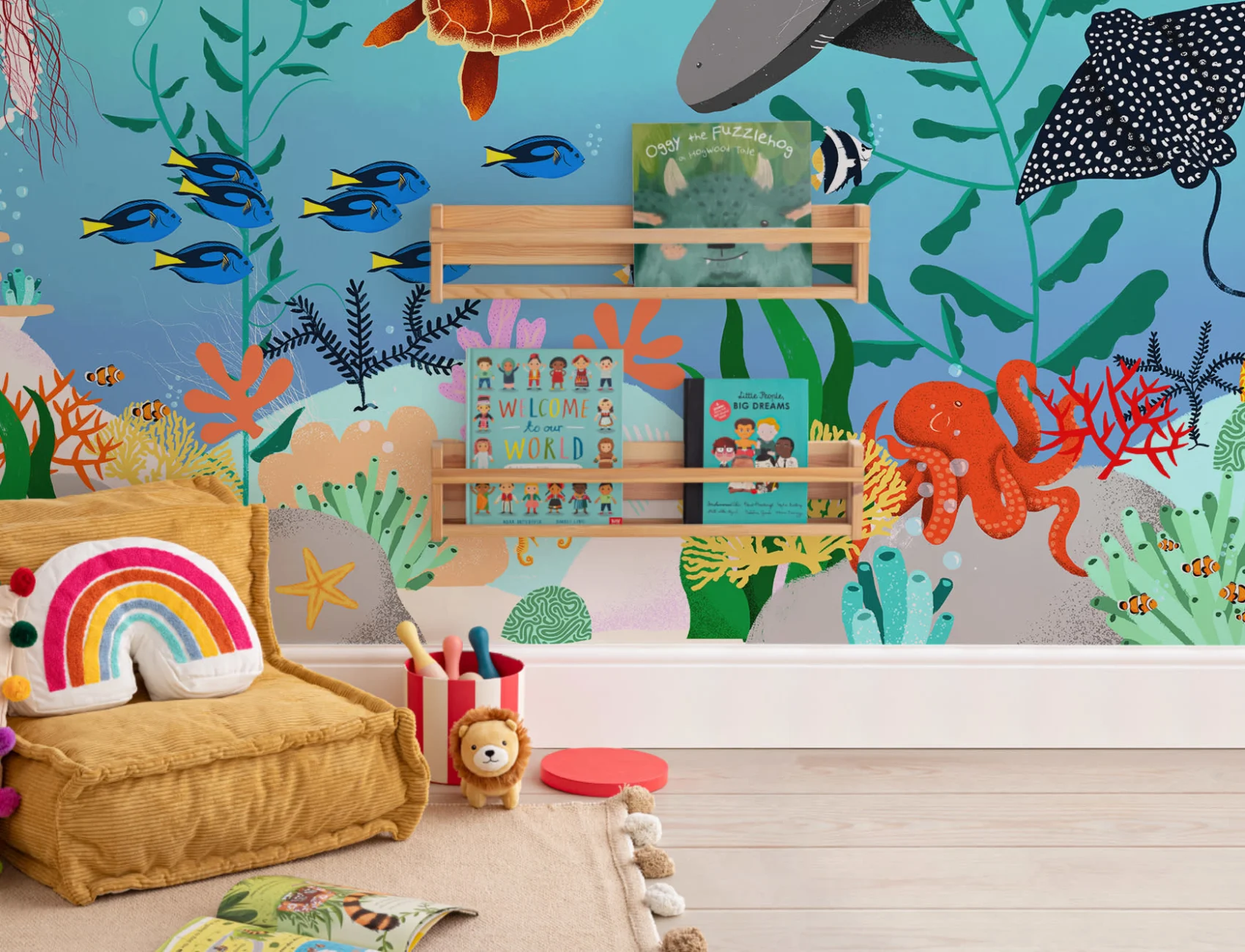 Kids Onder De Zee Behang Muurschildering
